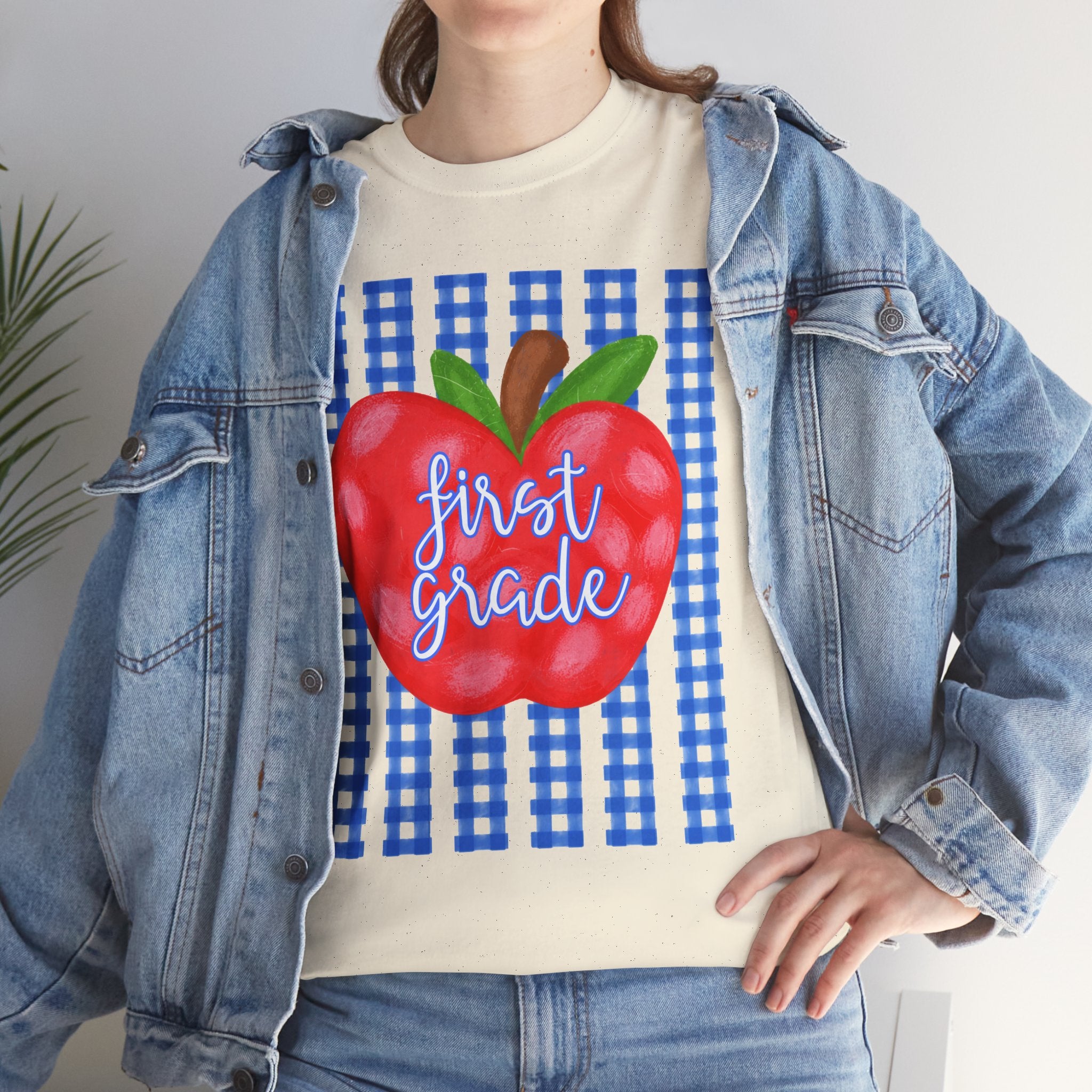 Personalized Grade Teacher Apple T-Shirt | Back to School