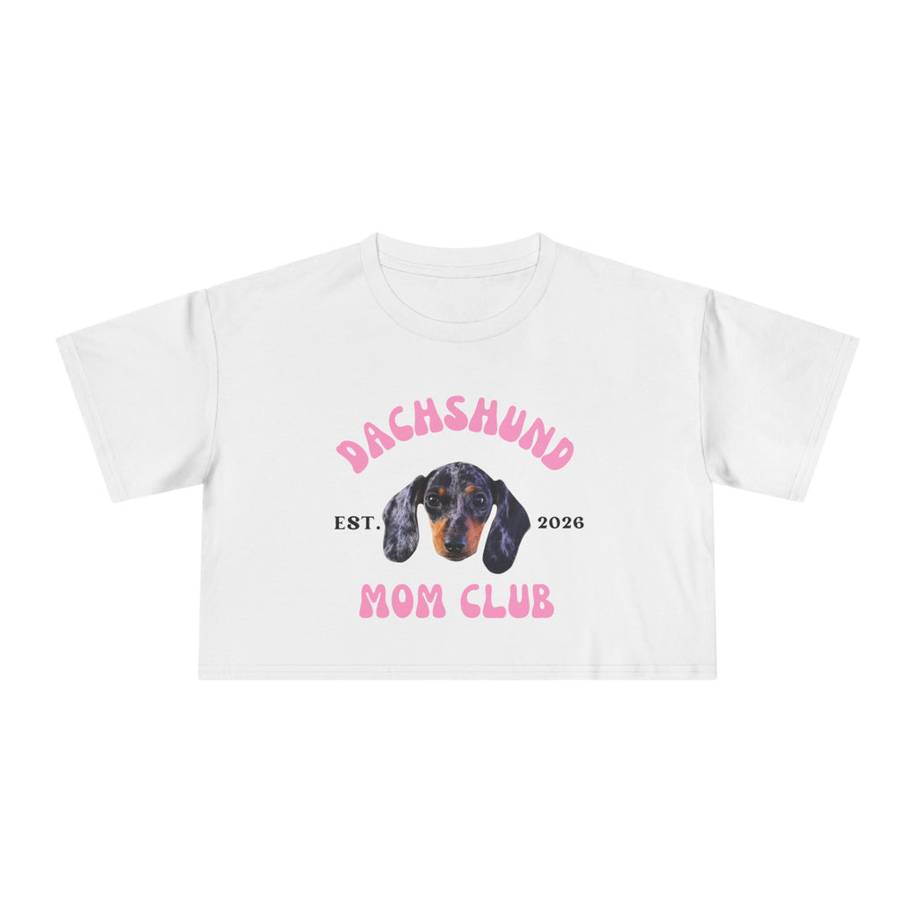 Dog Mom Club Crop Tee | Personalized Breed &  Est Year Shirt | Dog Lover Gift XS-2XL