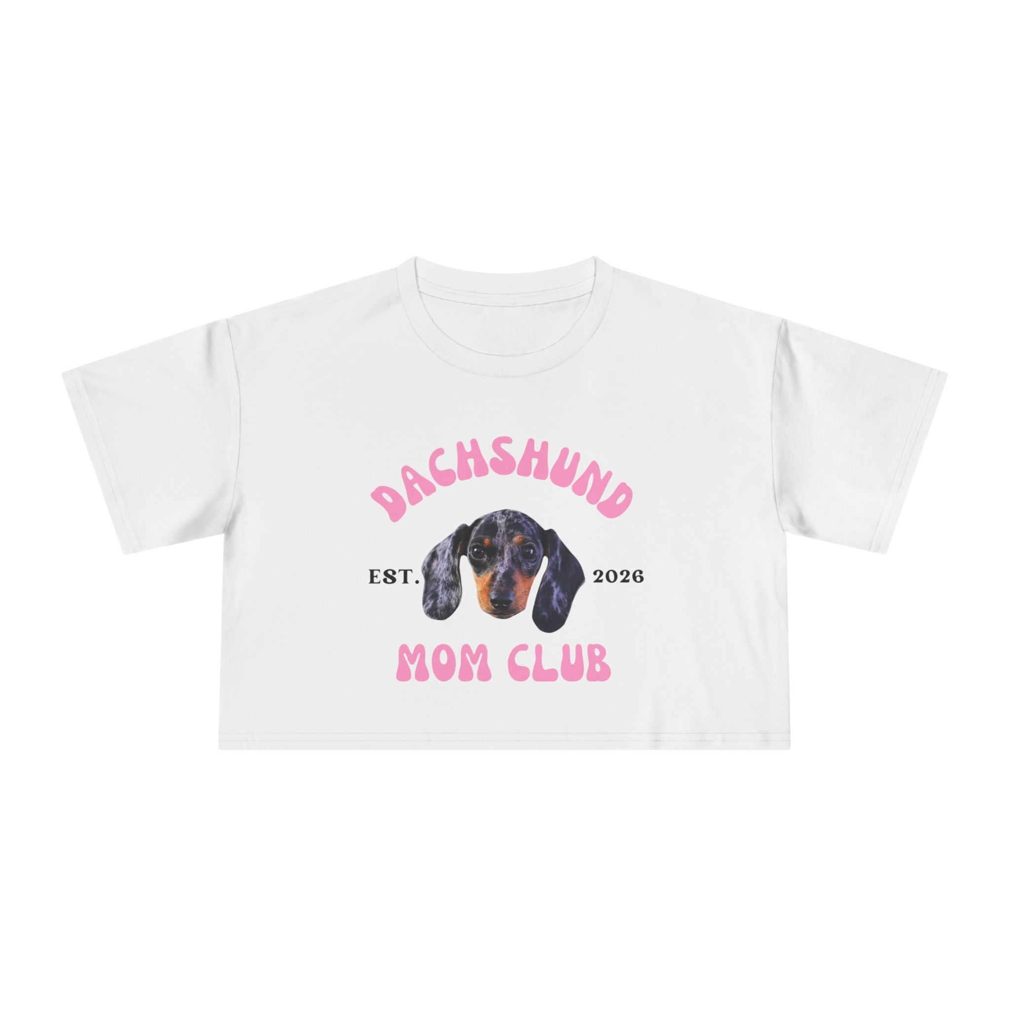 Dog Mom Club Crop Tee | Personalized Breed &  Est Year Shirt | Dog Lover Gift XS-2XL