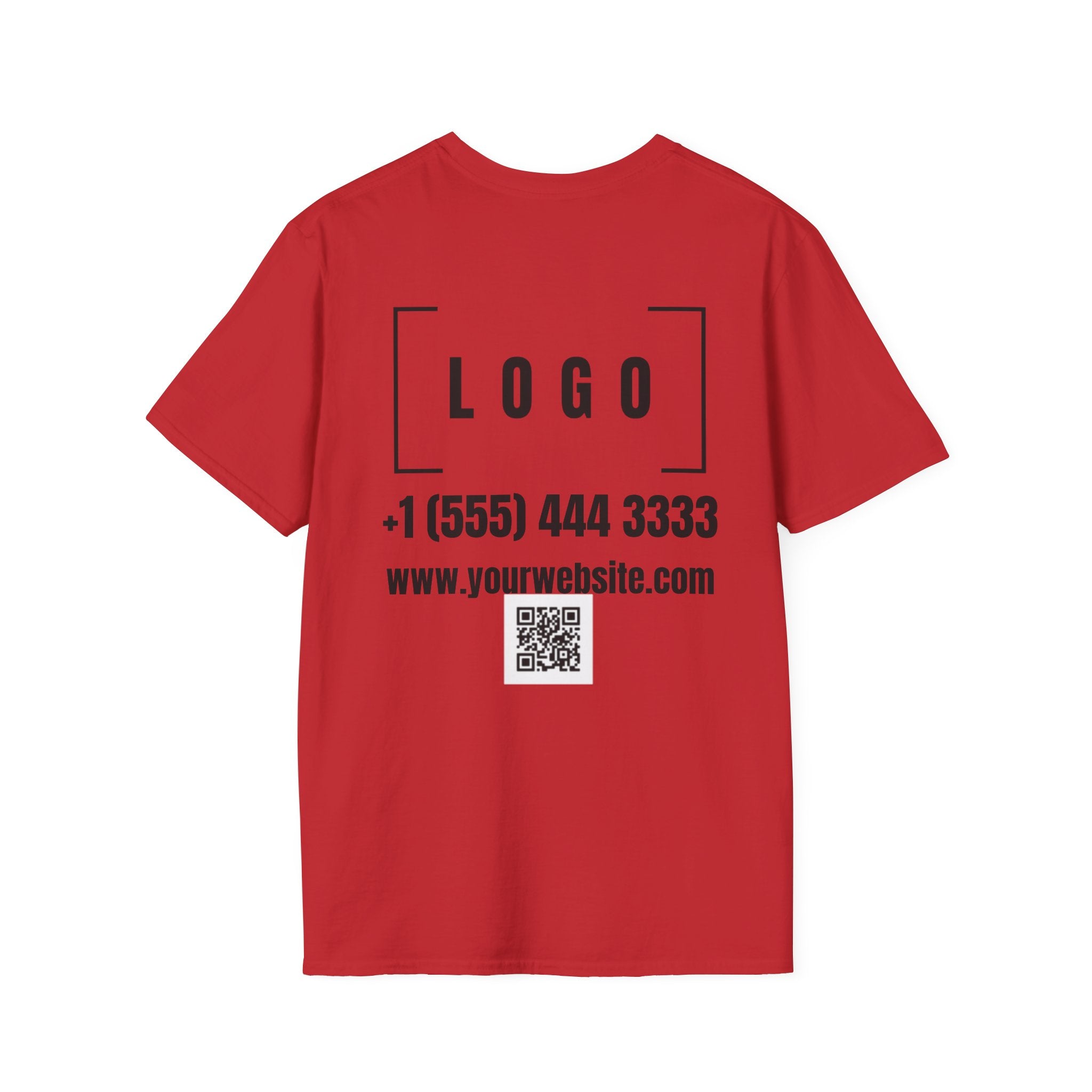 Custom Logo Front & Back Print T-Shirt, Company Team Tee