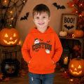 Personalized Halloween Toddler Hoodie, Custom Name Ghost & Bat Pullover