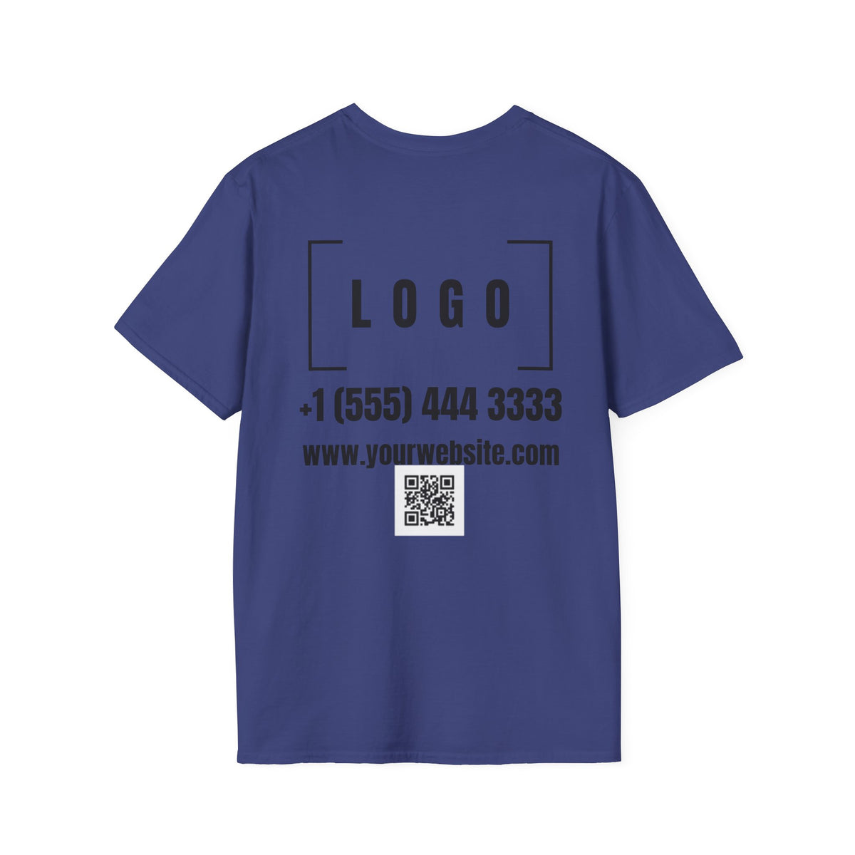 Custom Logo Front & Back Print T-Shirt, Company Team Tee
