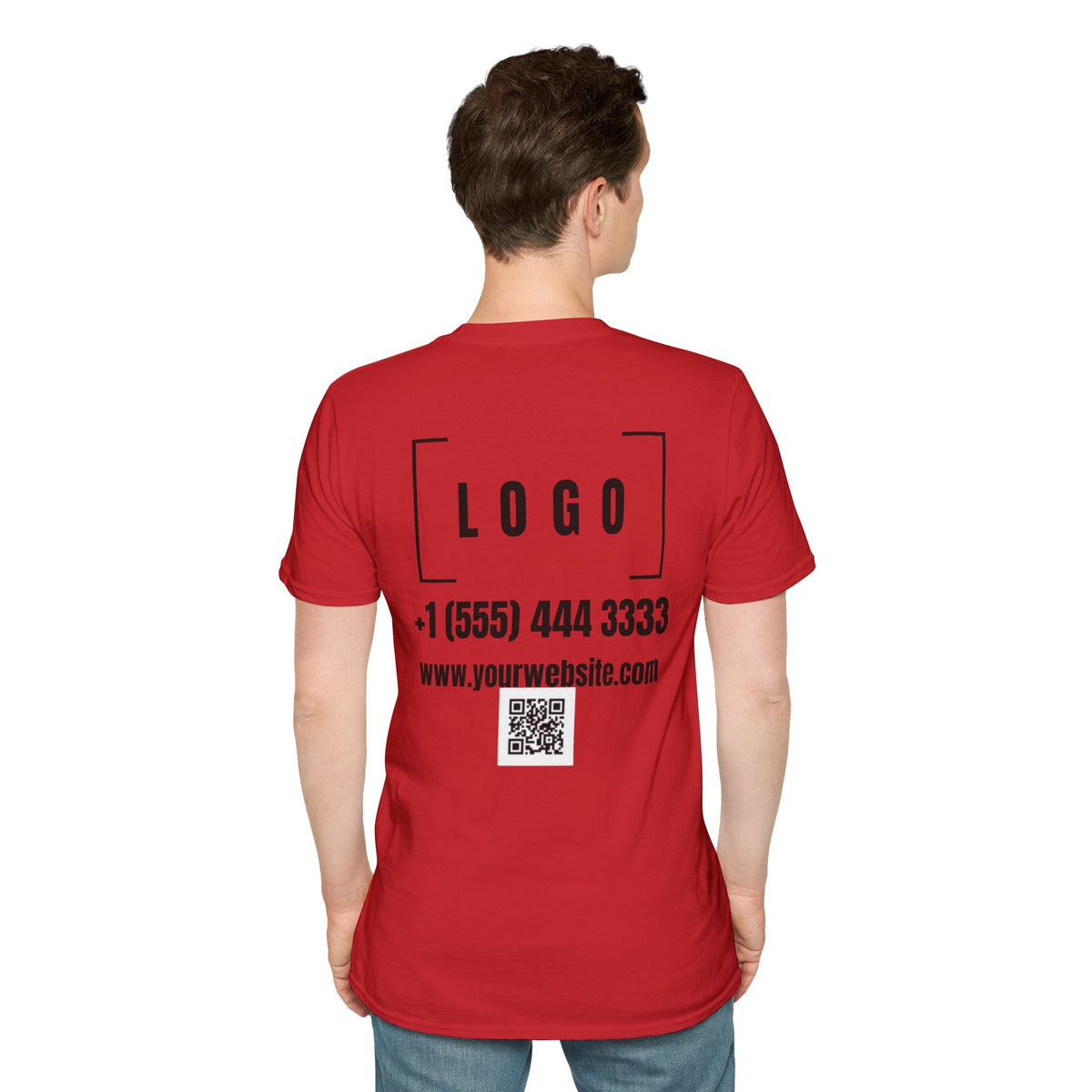 Custom Logo Front & Back Print T-Shirt, Company Team Tee