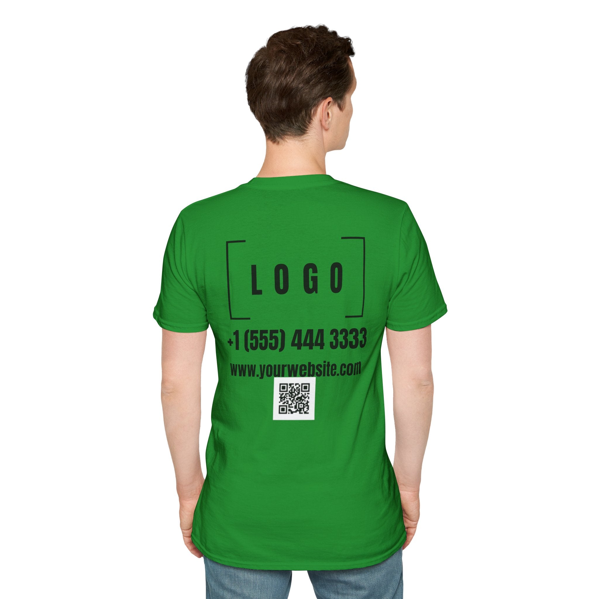 Custom Logo Front & Back Print T-Shirt, Company Team Tee