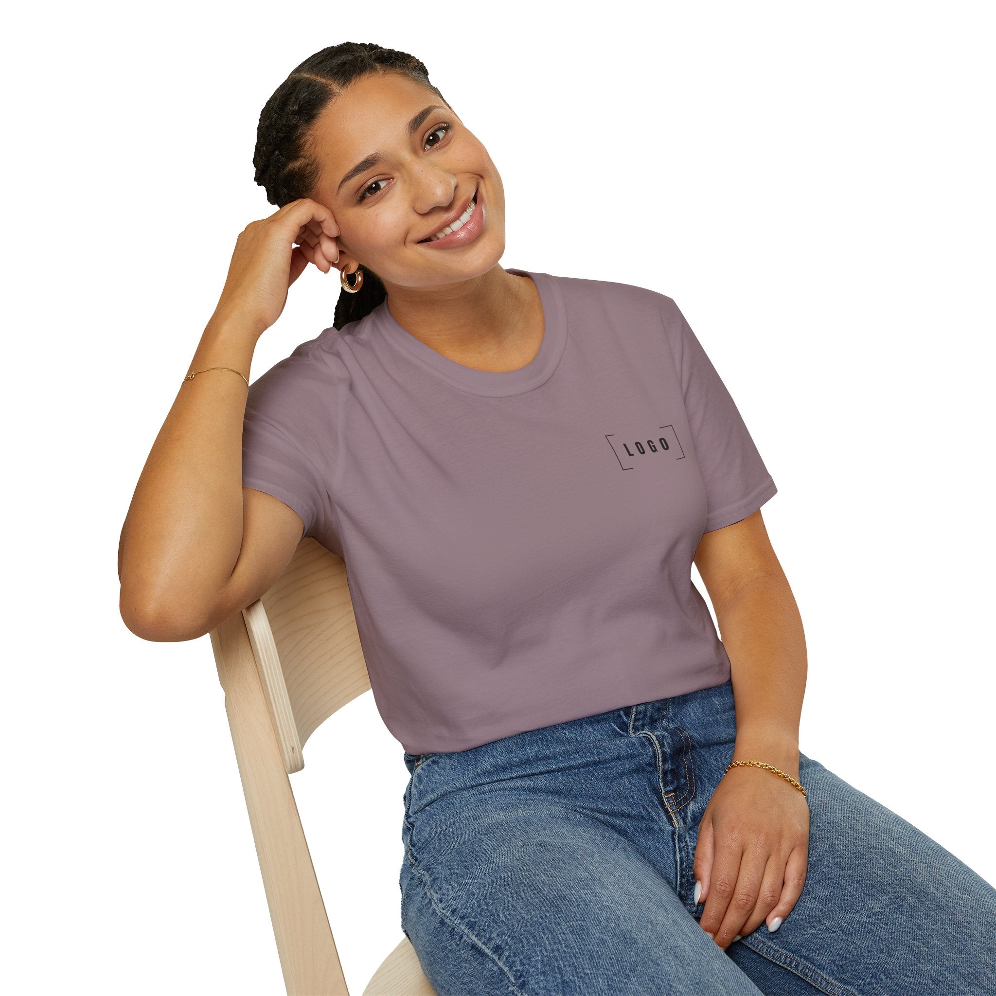 Custom Logo Front & Back Print T-Shirt, Company Team Tee