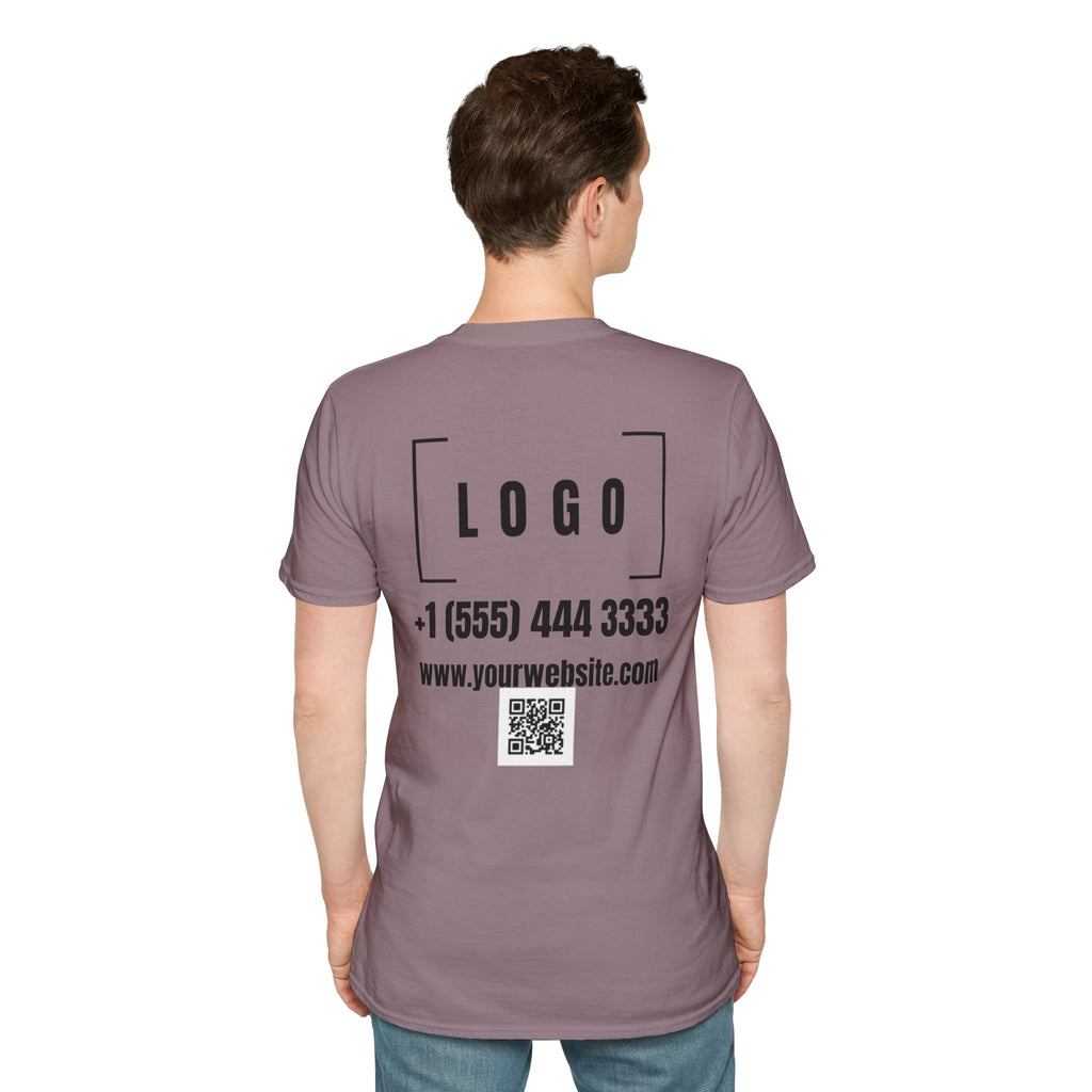 Custom Logo Front & Back Print T-Shirt, Company Team Tee