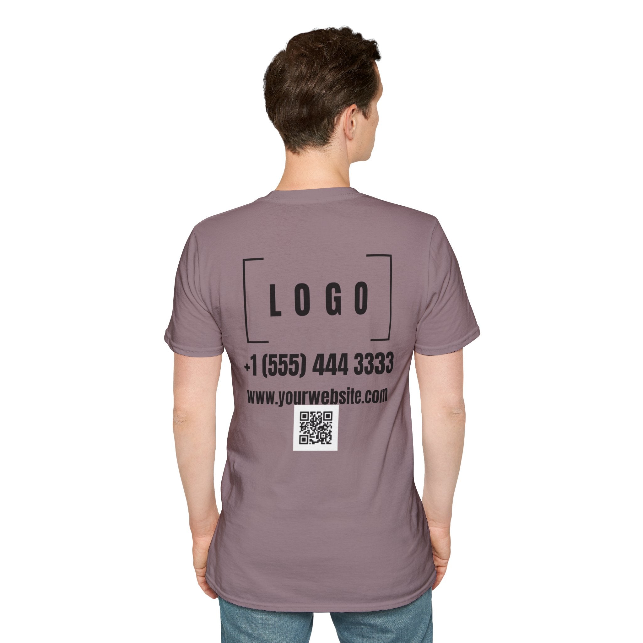 Custom Logo Front & Back Print T-Shirt, Company Team Tee