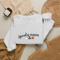 Spooky Season Embroidered Crewneck, Ghost & Pumpkin Sweatshirt
