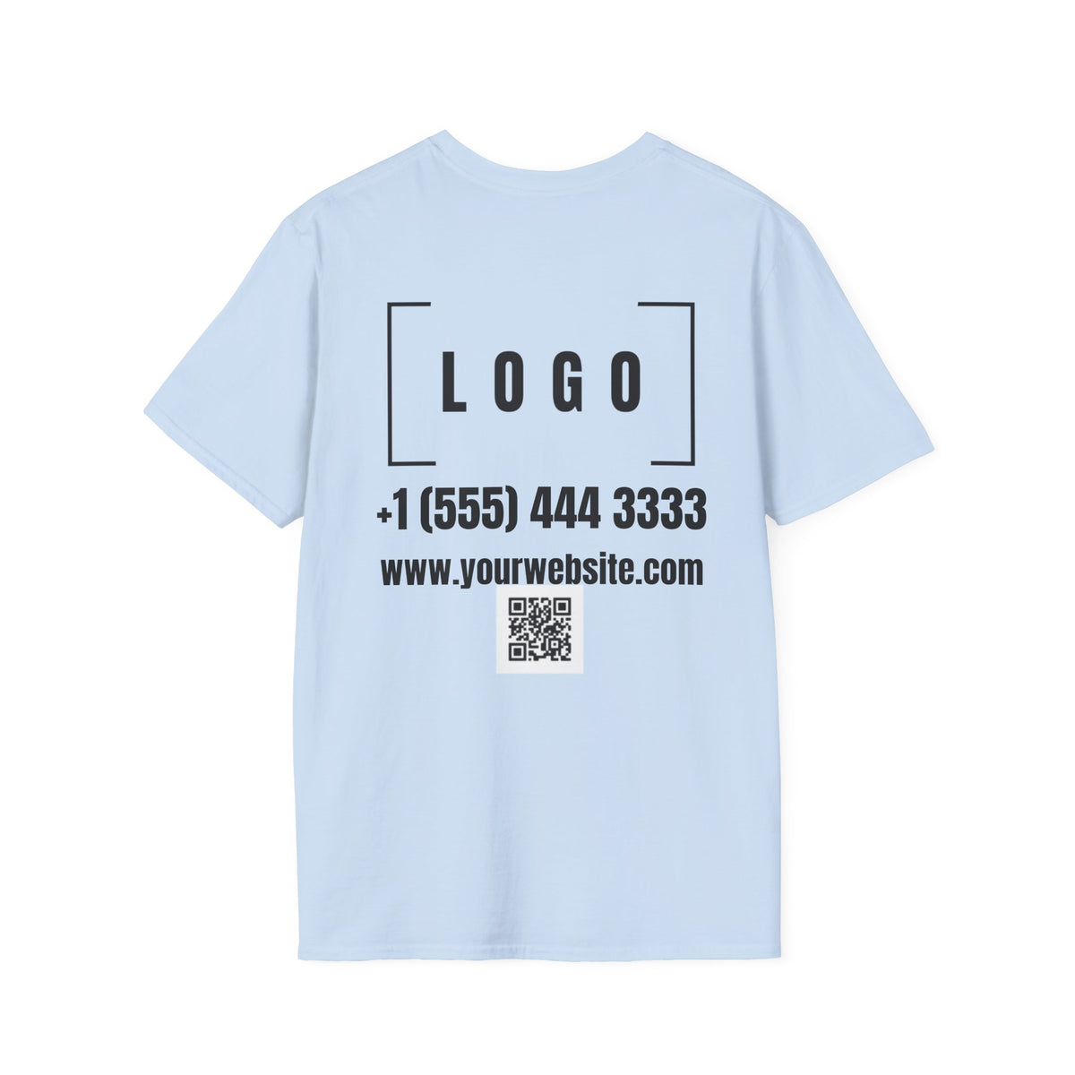 Custom Logo Front & Back Print T-Shirt, Company Team Tee