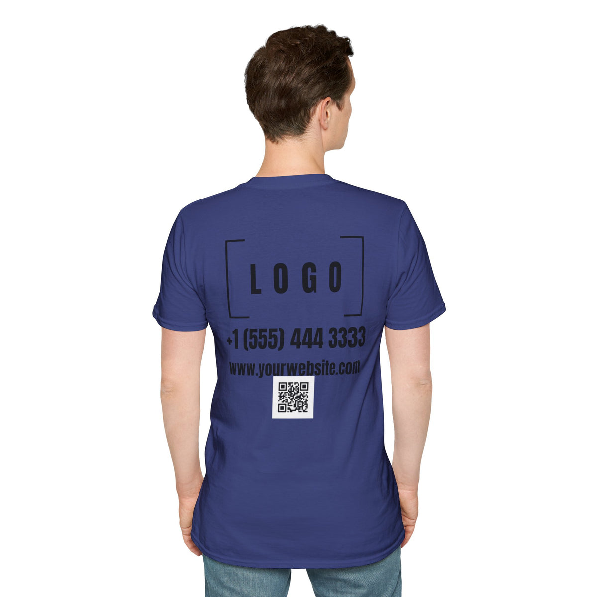 Custom Logo Front & Back Print T-Shirt, Company Team Tee