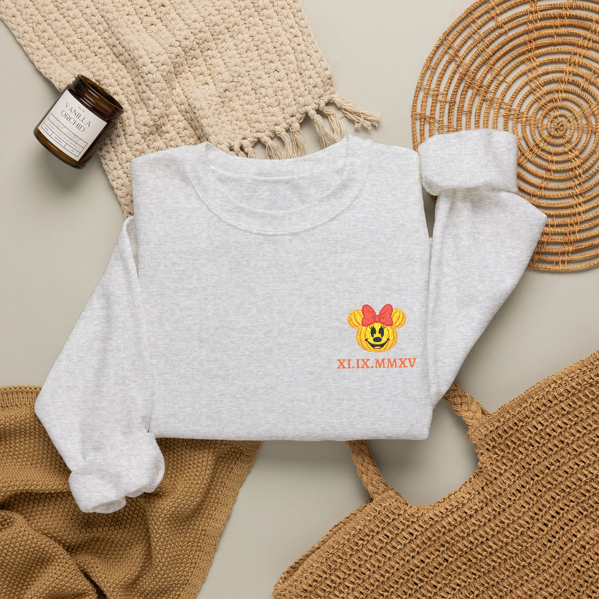 Personalized Name or Date Halloween Crewneck Sweatshirt