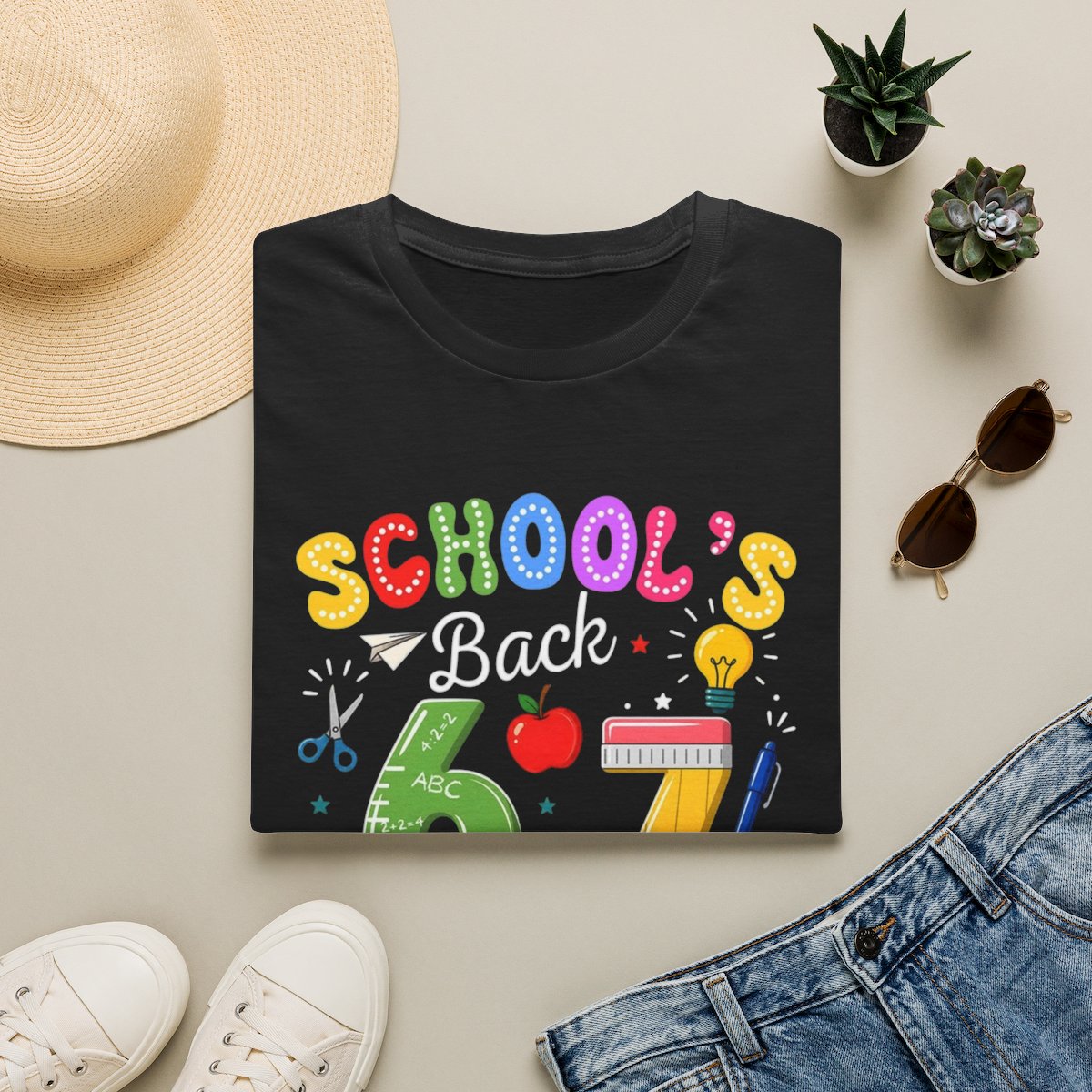 School's Back Teacher T-Shirt — Colorful Back to School Tee