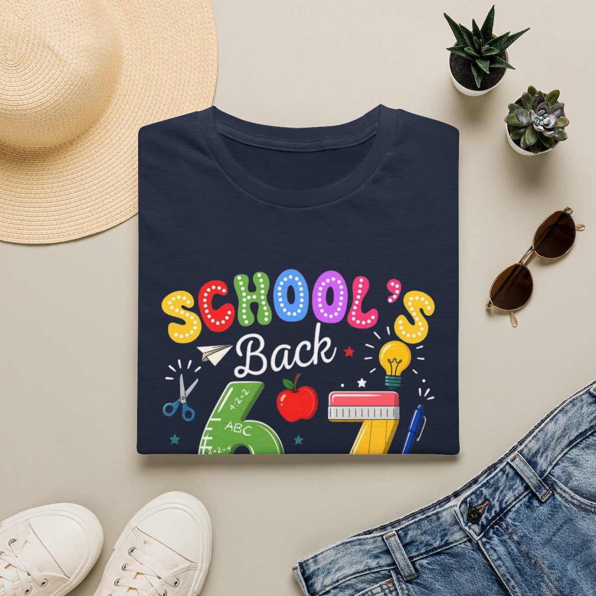 School's Back Teacher T-Shirt — Colorful Back to School Tee