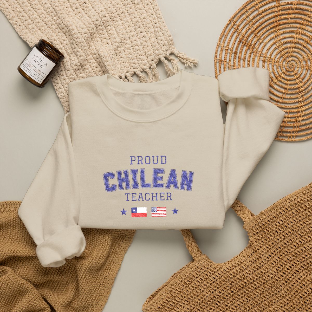 Custom Latina Teacher Sweatshirt | Proud Colombian Mexican Latina Teacher Embroidered, Back to School Gift