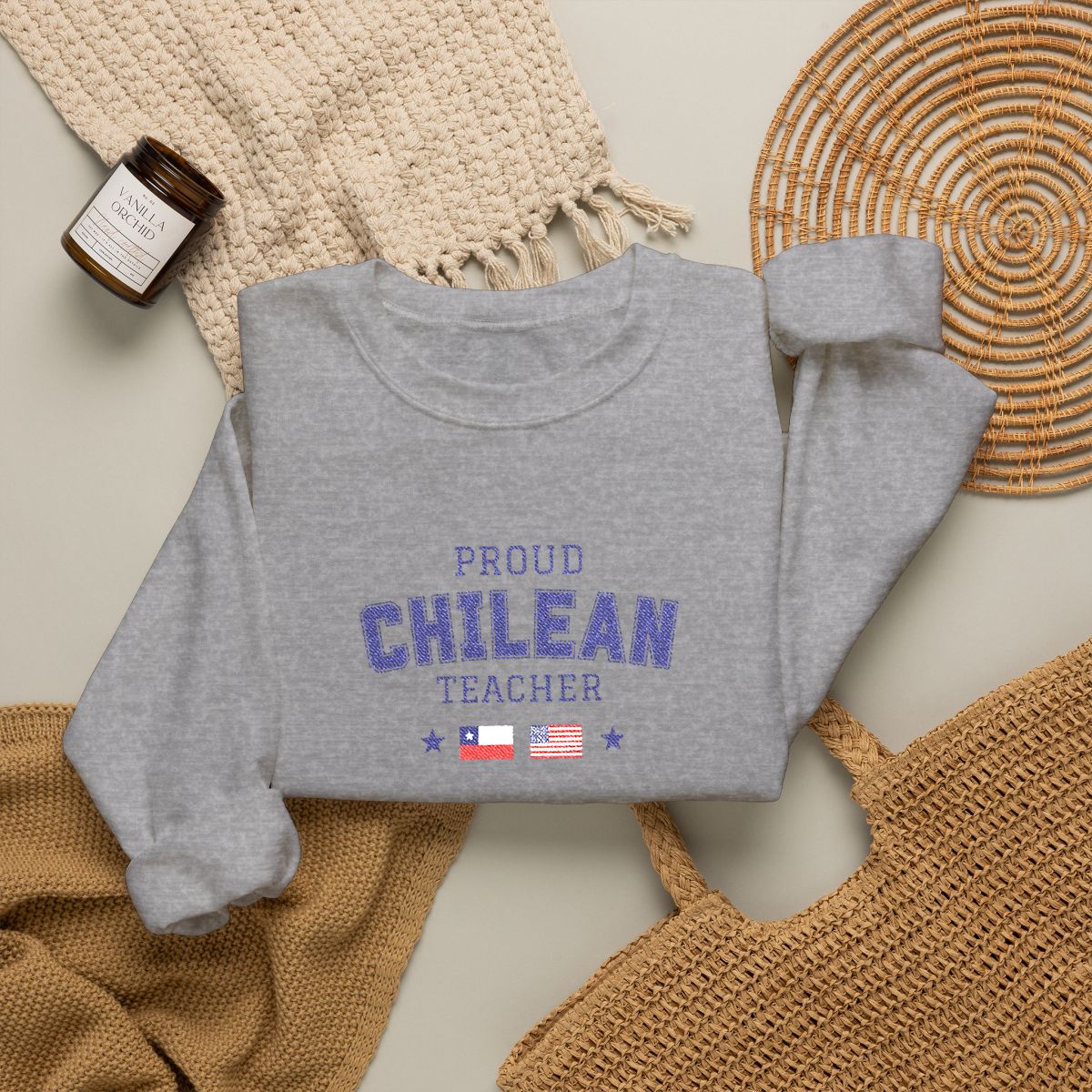 Custom Latina Teacher Sweatshirt | Proud Colombian Mexican Latina Teacher Embroidered, Back to School Gift