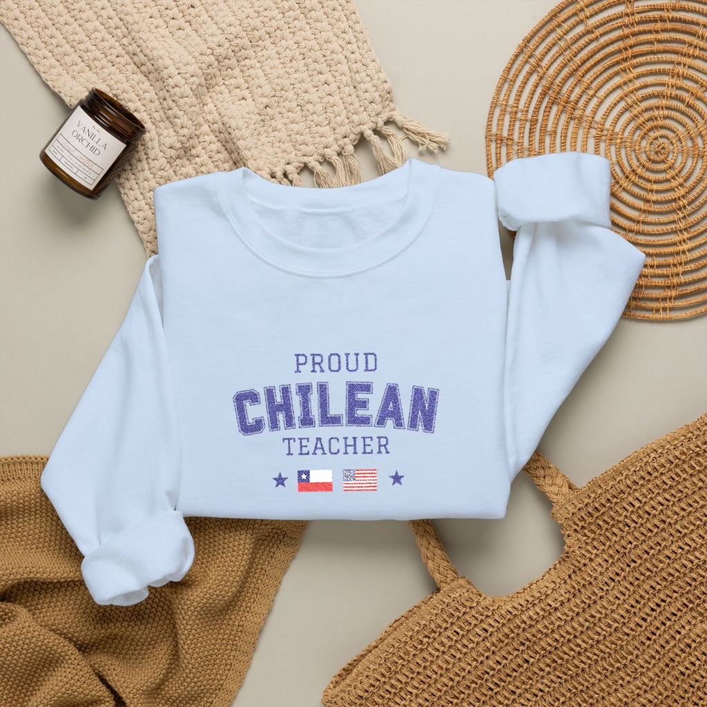 Custom Latina Teacher Sweatshirt | Proud Colombian Mexican Latina Teacher Embroidered, Back to School Gift