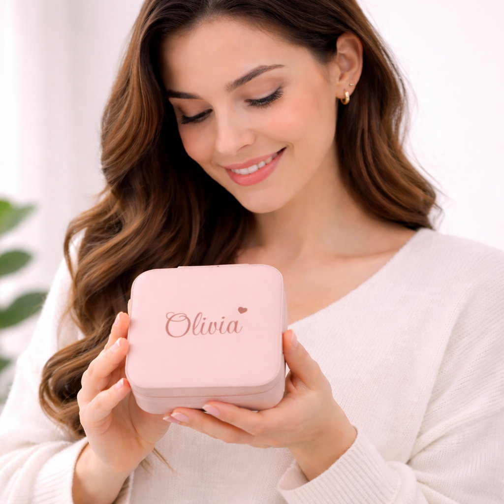 Travel Jewelry Case | Personalized Compact Jewelry Organizer (rings, earrings, necklaces)