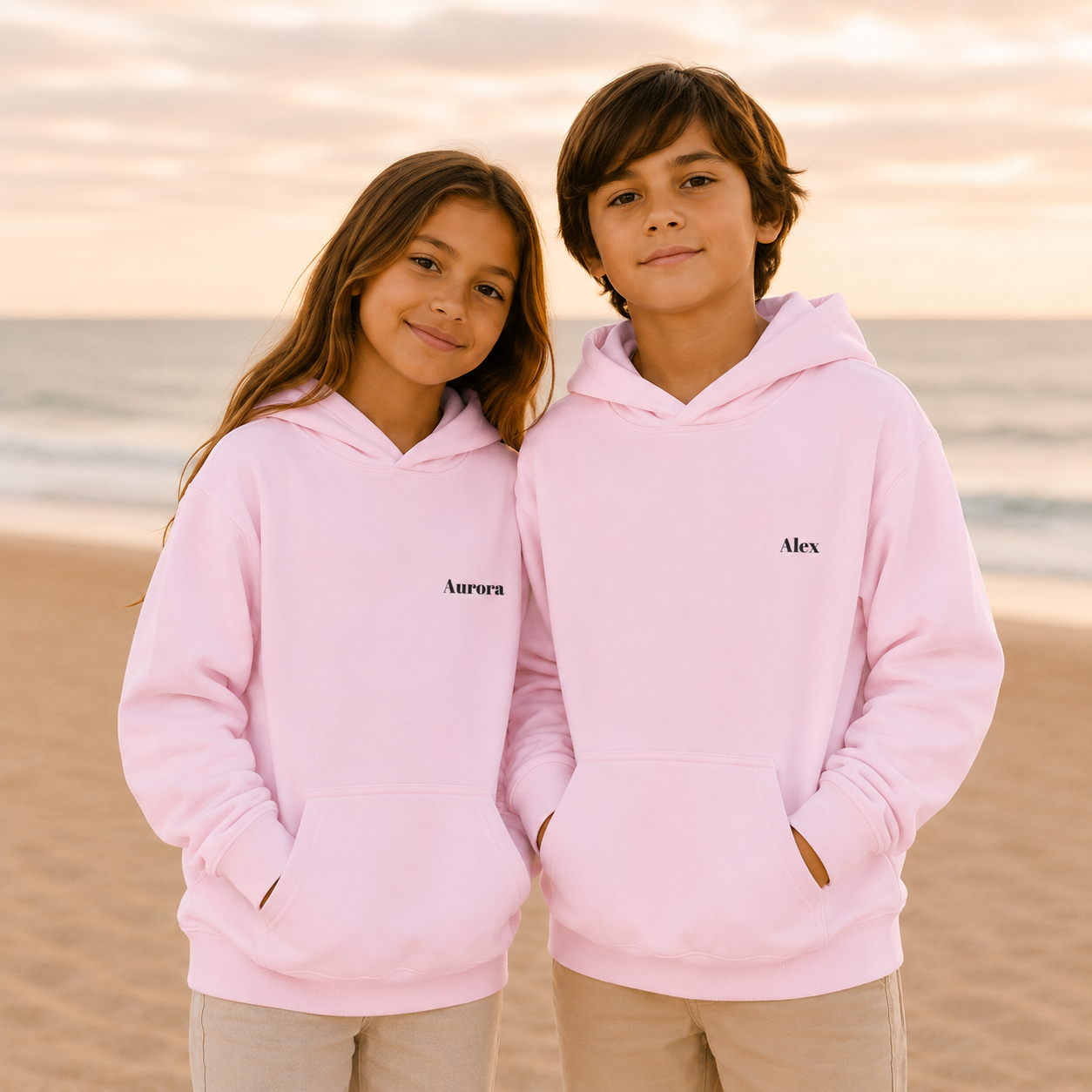 Custom Kids Embroidered Hoodie | Personalized Youth Sweatshirt | Matching Family Gift