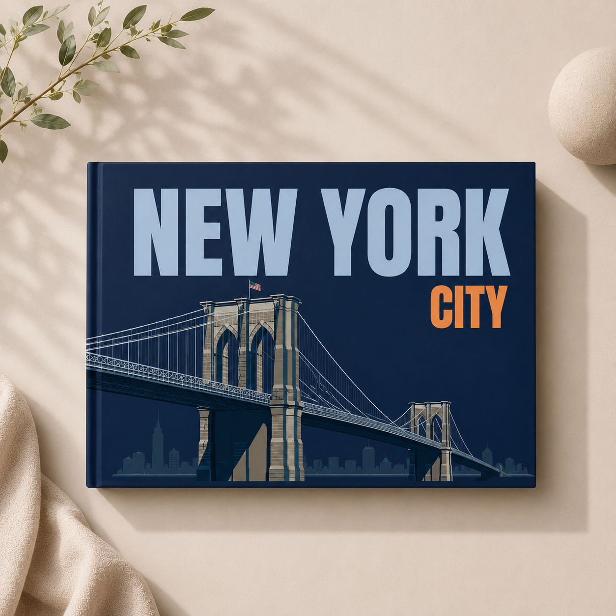 Custom New York Photo Book | Personalized Hardcover Travel Keepsake | 24 Pages | 3 Iconic NYC Covers