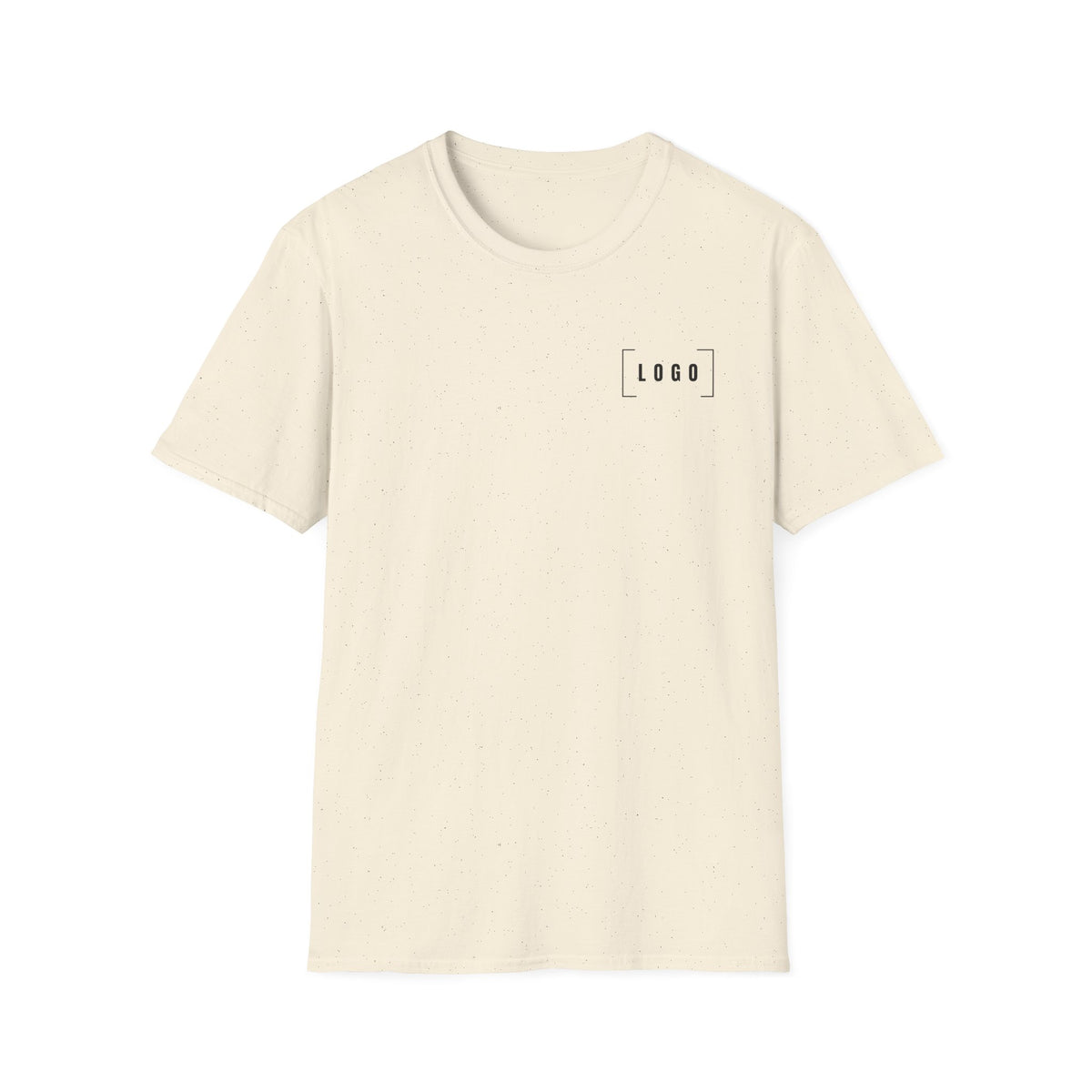 Natural t-shirt with a customizable logo on the front chest and back