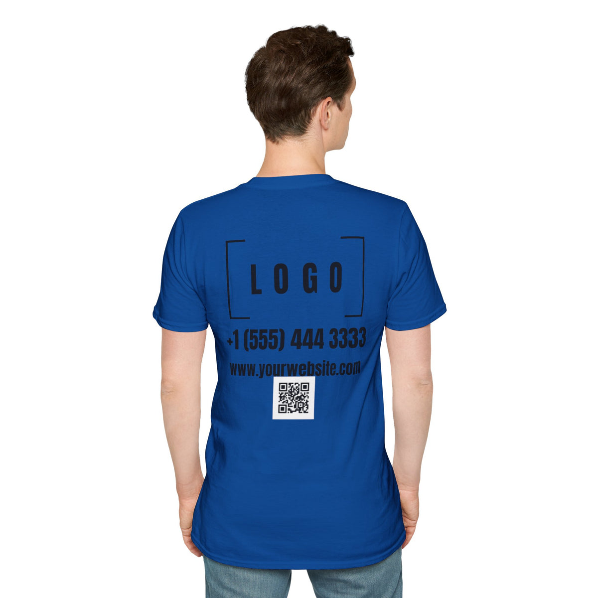 Custom Logo Front & Back Print T-Shirt, Company Team Tee