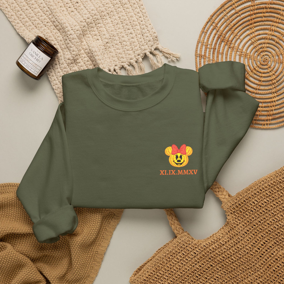 Personalized Name or Date Halloween Crewneck Sweatshirt