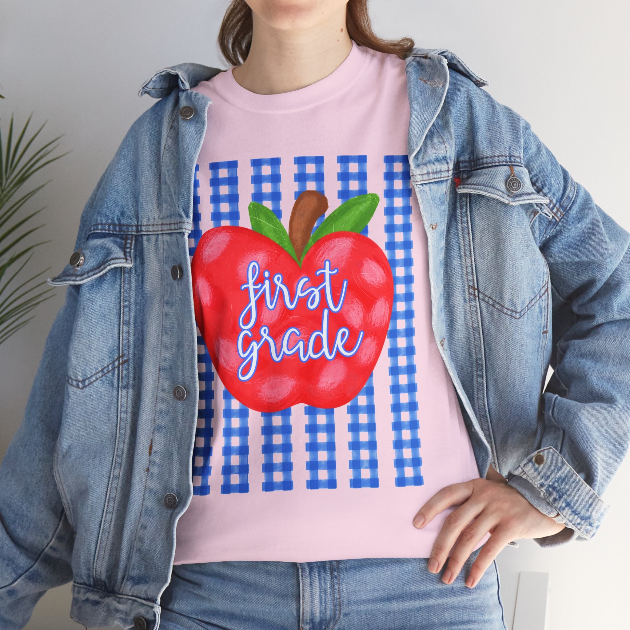Personalized Grade Teacher Apple T-Shirt | Back to School