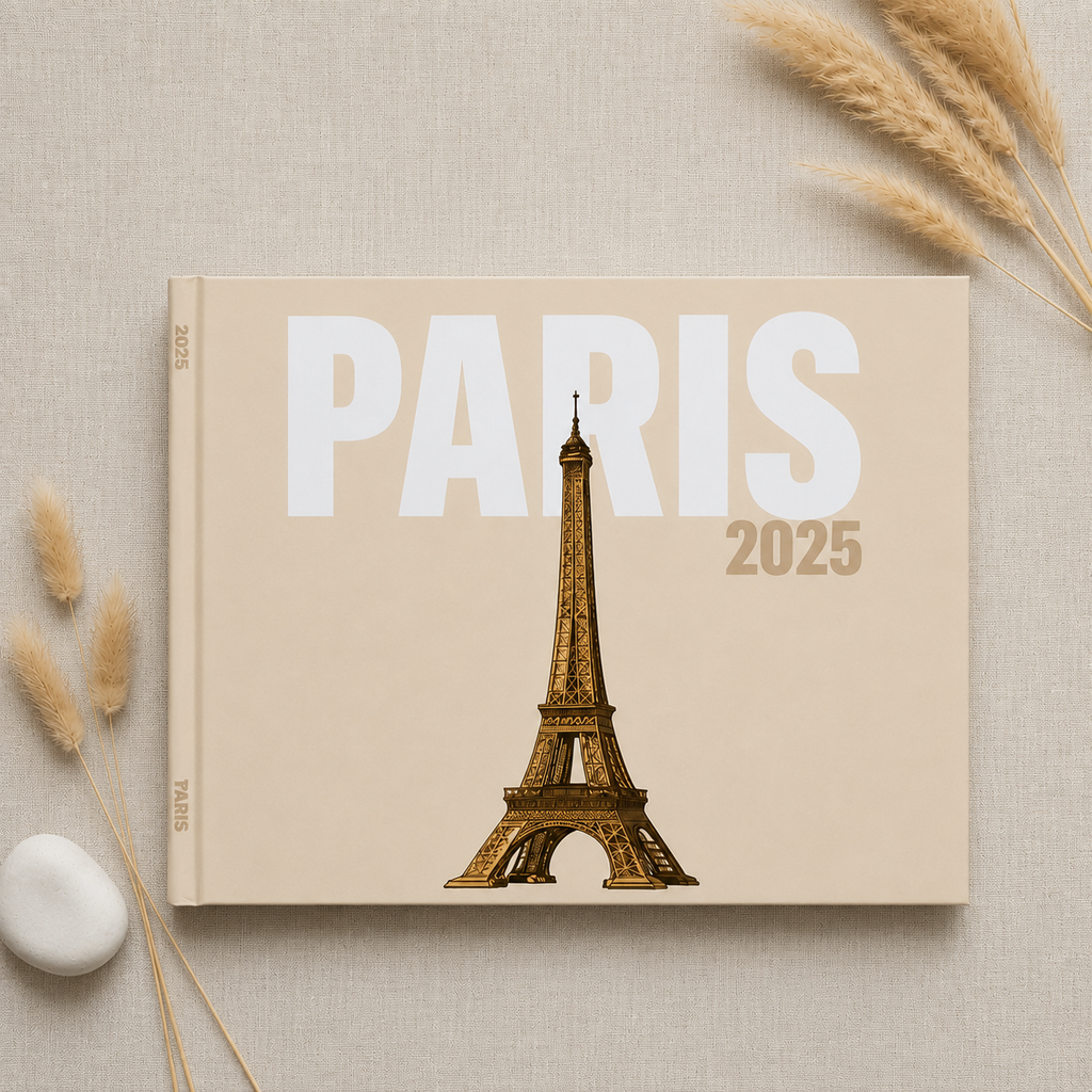 Custom Paris Photo Book | Personalized Hardcover Travel Keepsake | 24 Pages | 3 Cover Color