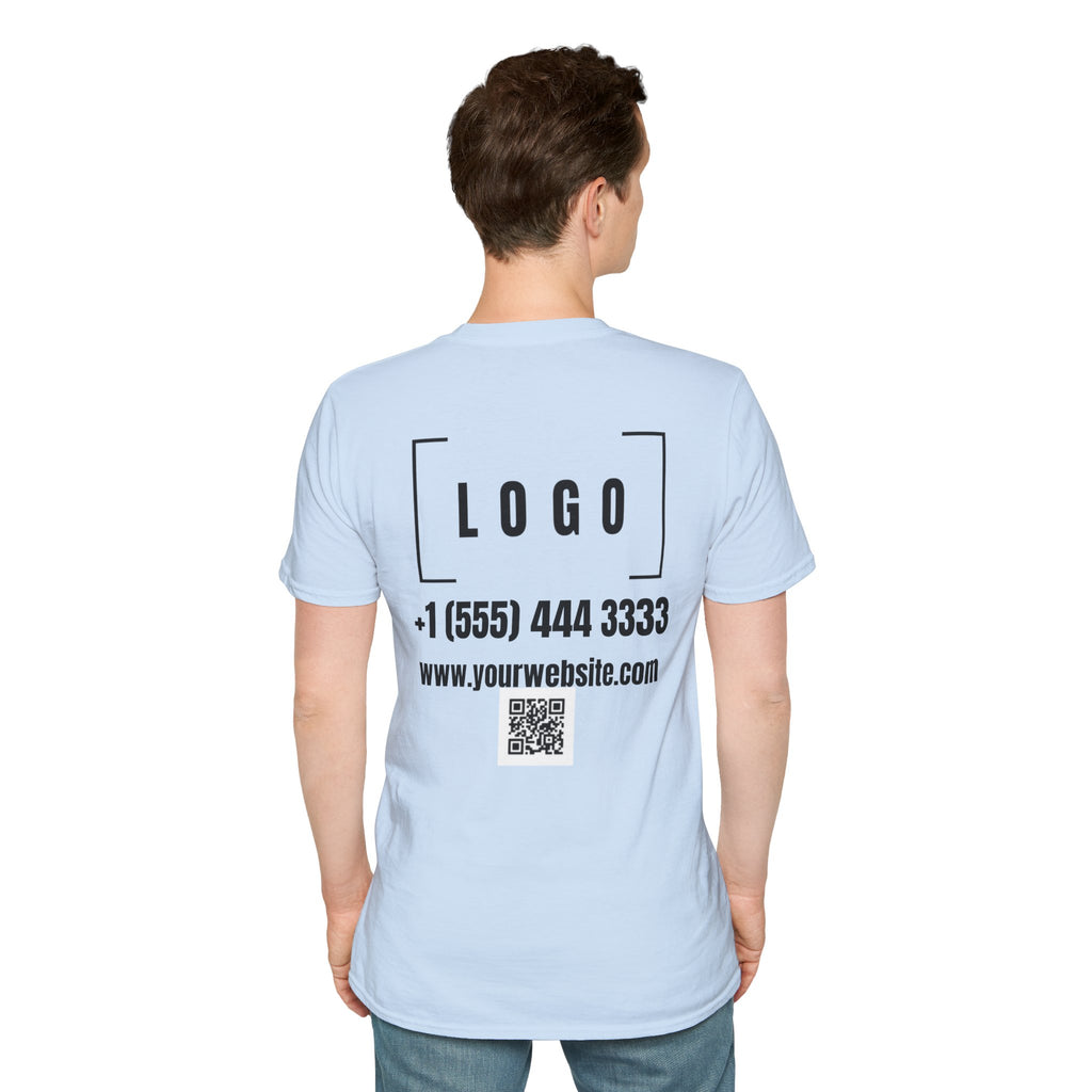 Custom Logo Front & Back Print T-Shirt, Company Team Tee