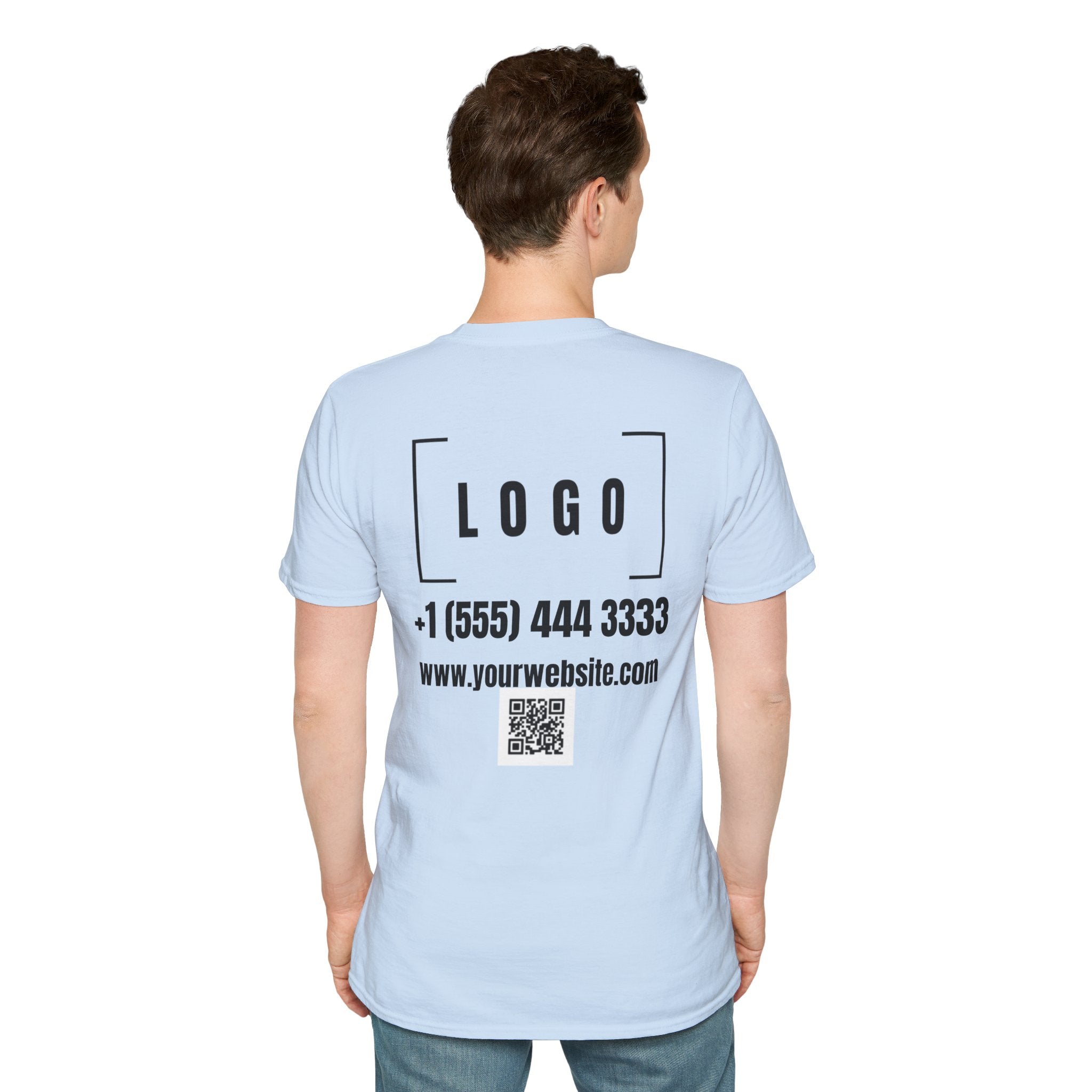 Custom Logo Front & Back Print T-Shirt, Company Team Tee