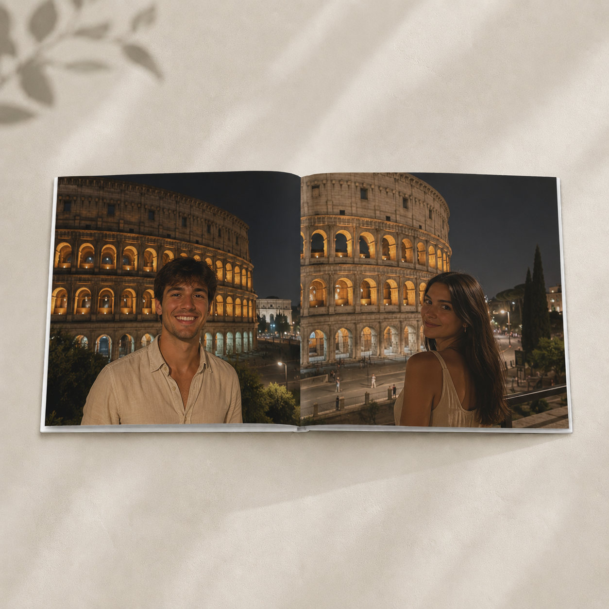 Custom Rome Photo Book | Personalized Hardcover  Travel Keepsake | 24 Pages | 3 Cover Colors