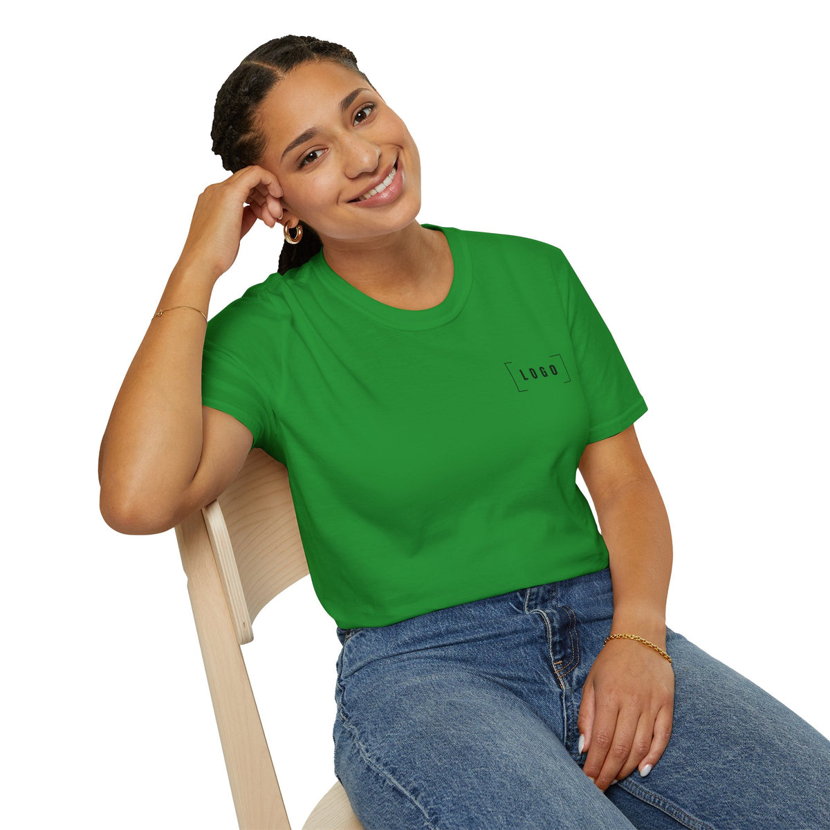 Custom Logo Front & Back Print T-Shirt, Company Team Tee