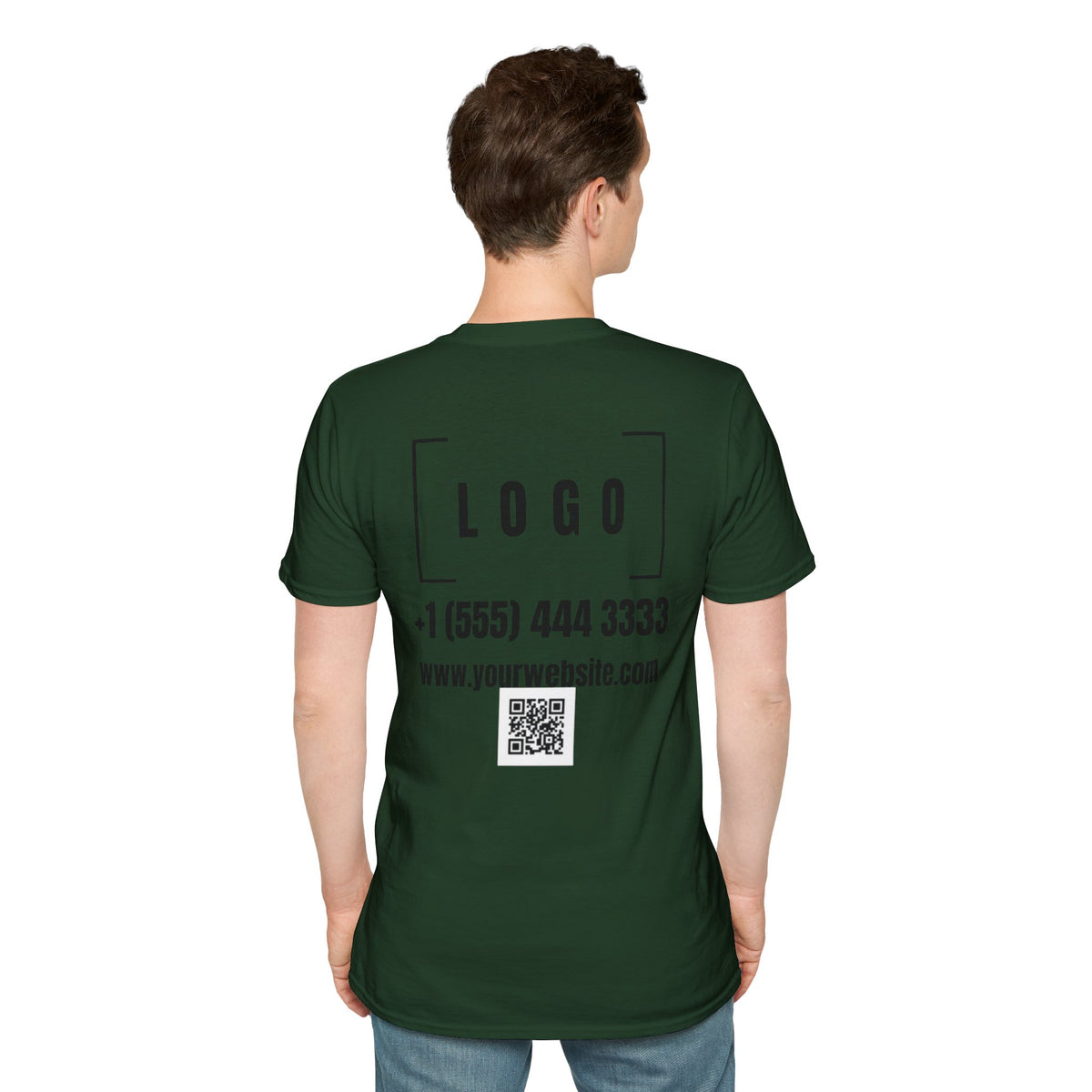 Custom Logo Front & Back Print T-Shirt, Company Team Tee