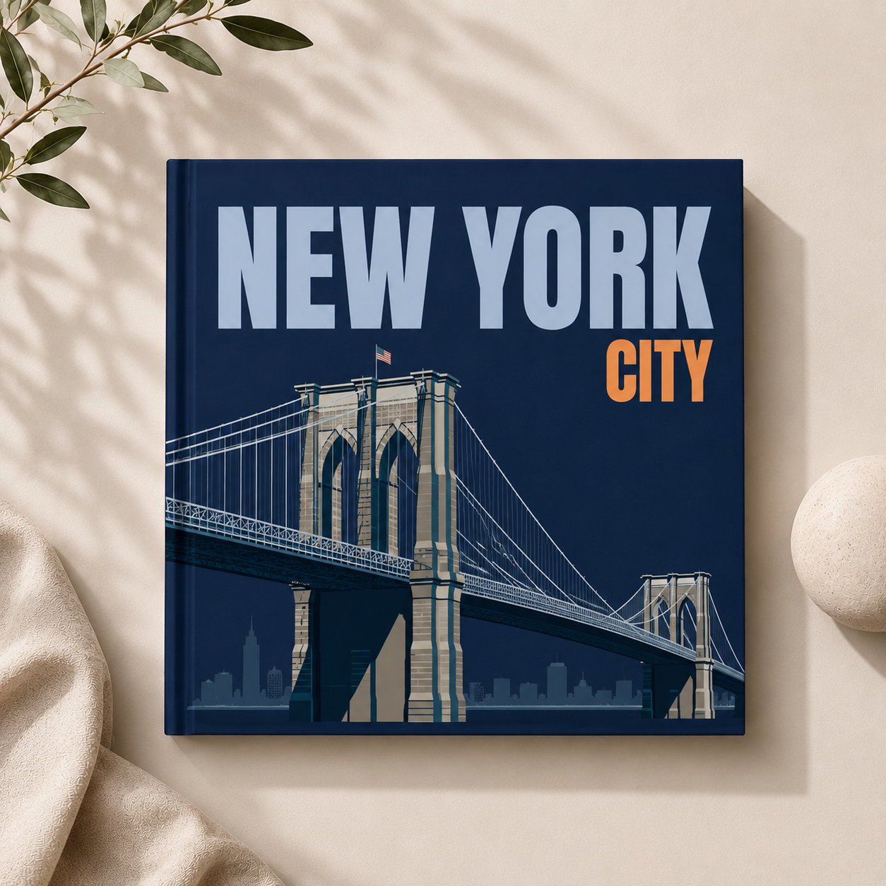 Custom New York Photo Book | Personalized Hardcover Travel Keepsake | 24 Pages | 3 Iconic NYC Covers
