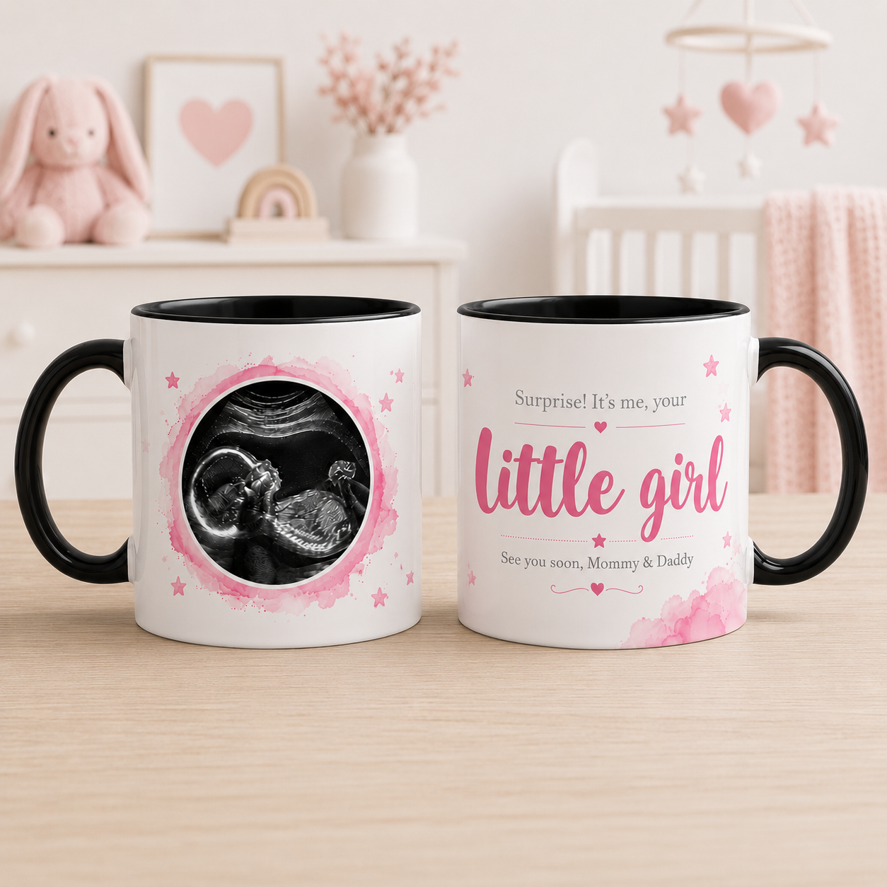 Gender Reveal Magic Mug | Personalized Ultrasound Baby Reveal Coffee Mug |  It's a Boy Girl Gift | Color Changing 11oz