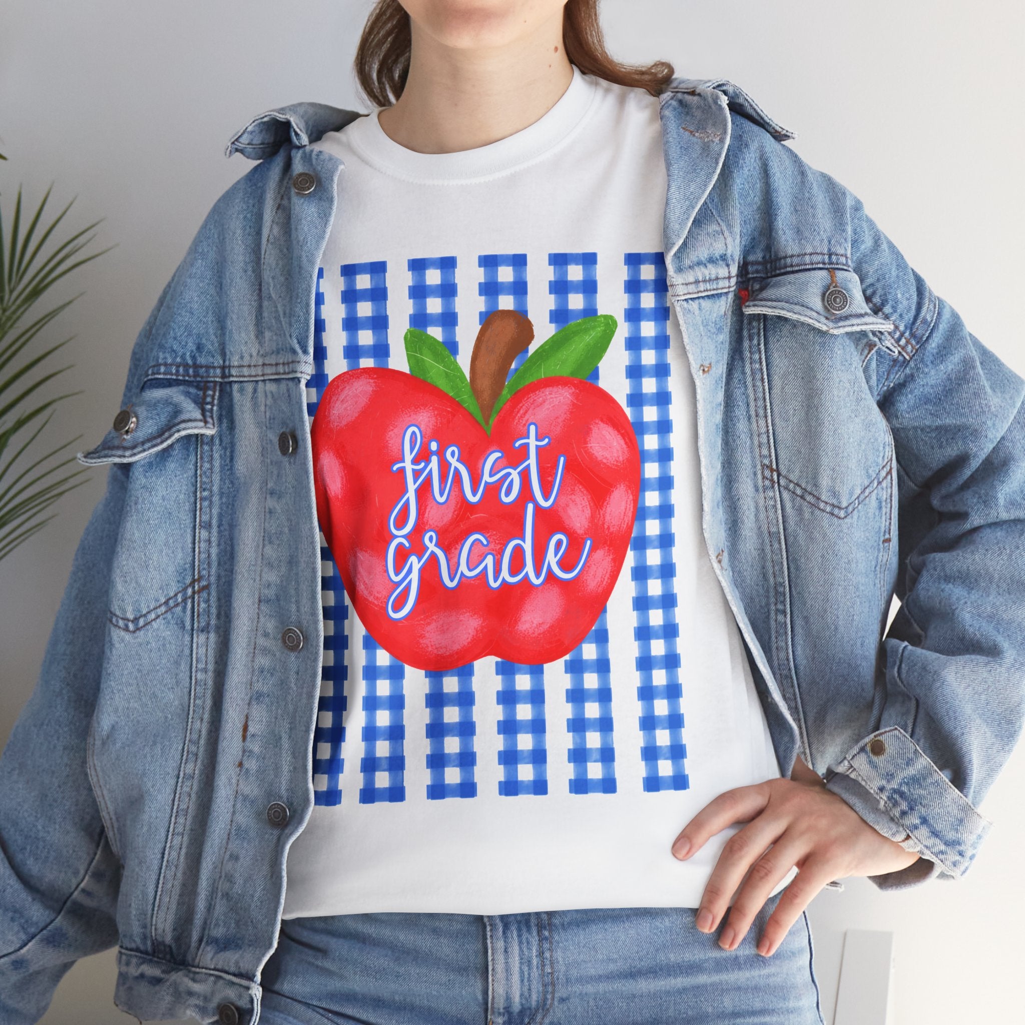 Personalized Grade Teacher Apple T-Shirt | Back to School