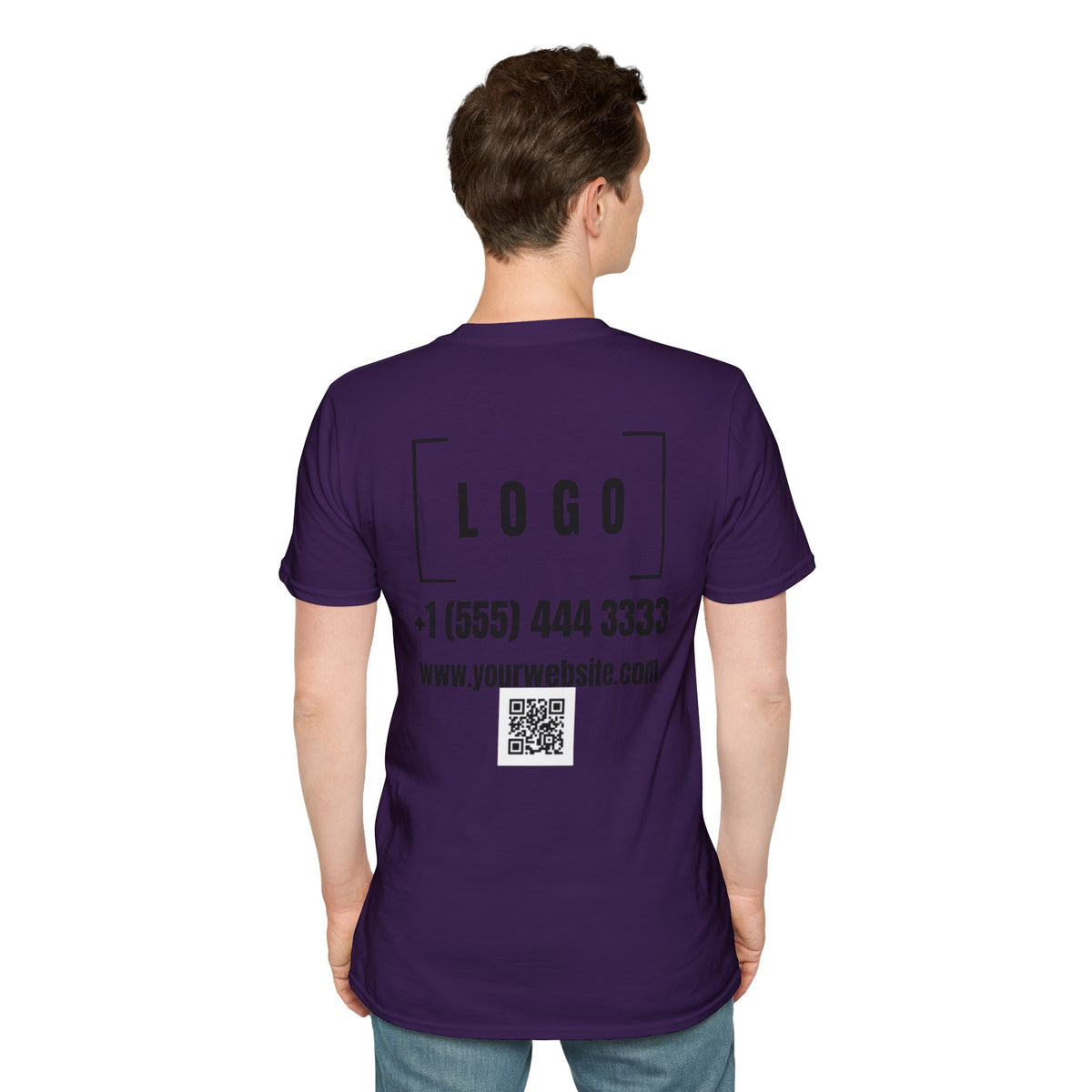 Custom Logo Front & Back Print T-Shirt, Company Team Tee