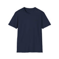 Navy t-shirt with a customizable logo on the front chest and back