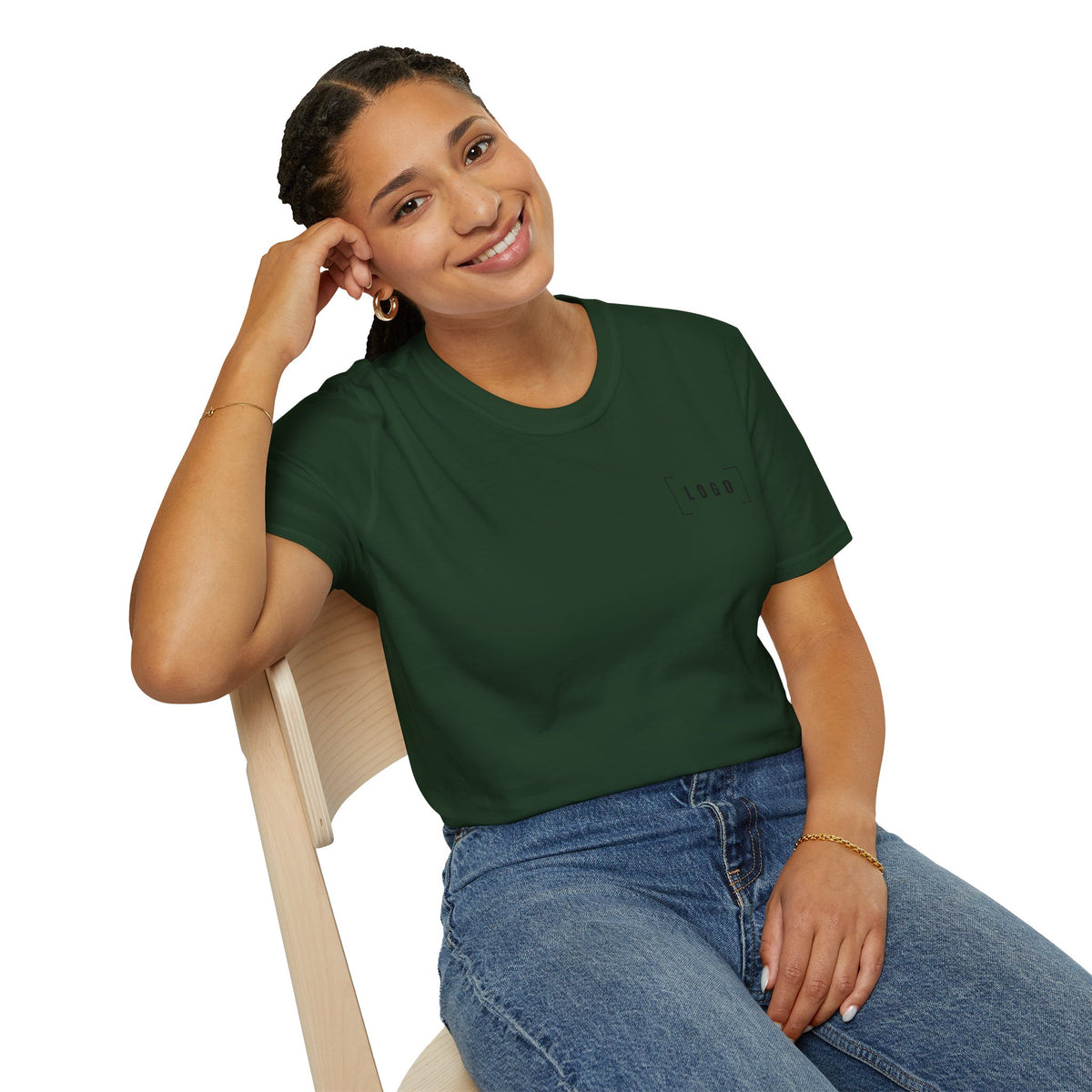 Custom Logo Front & Back Print T-Shirt, Company Team Tee