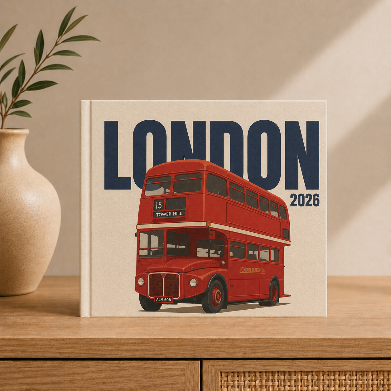 Custom London Photo Book | Personalized Hardcover  Travel Keepsake | 24 Pages | 3 Iconic Cover Designs