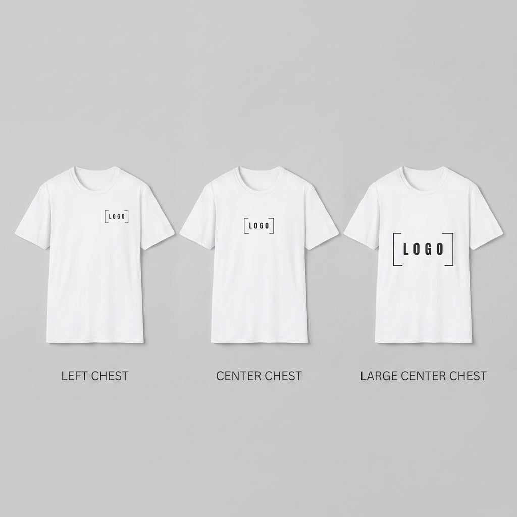 Custom Front Logo T-Shirt, Small Chest Print Company Tee
