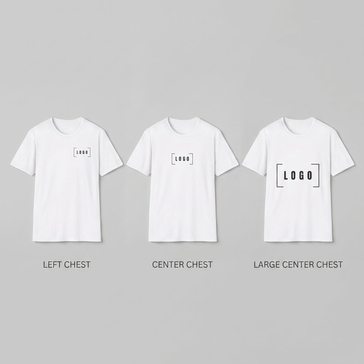 Custom Front Logo T-Shirt, Small Chest Print Company Tee