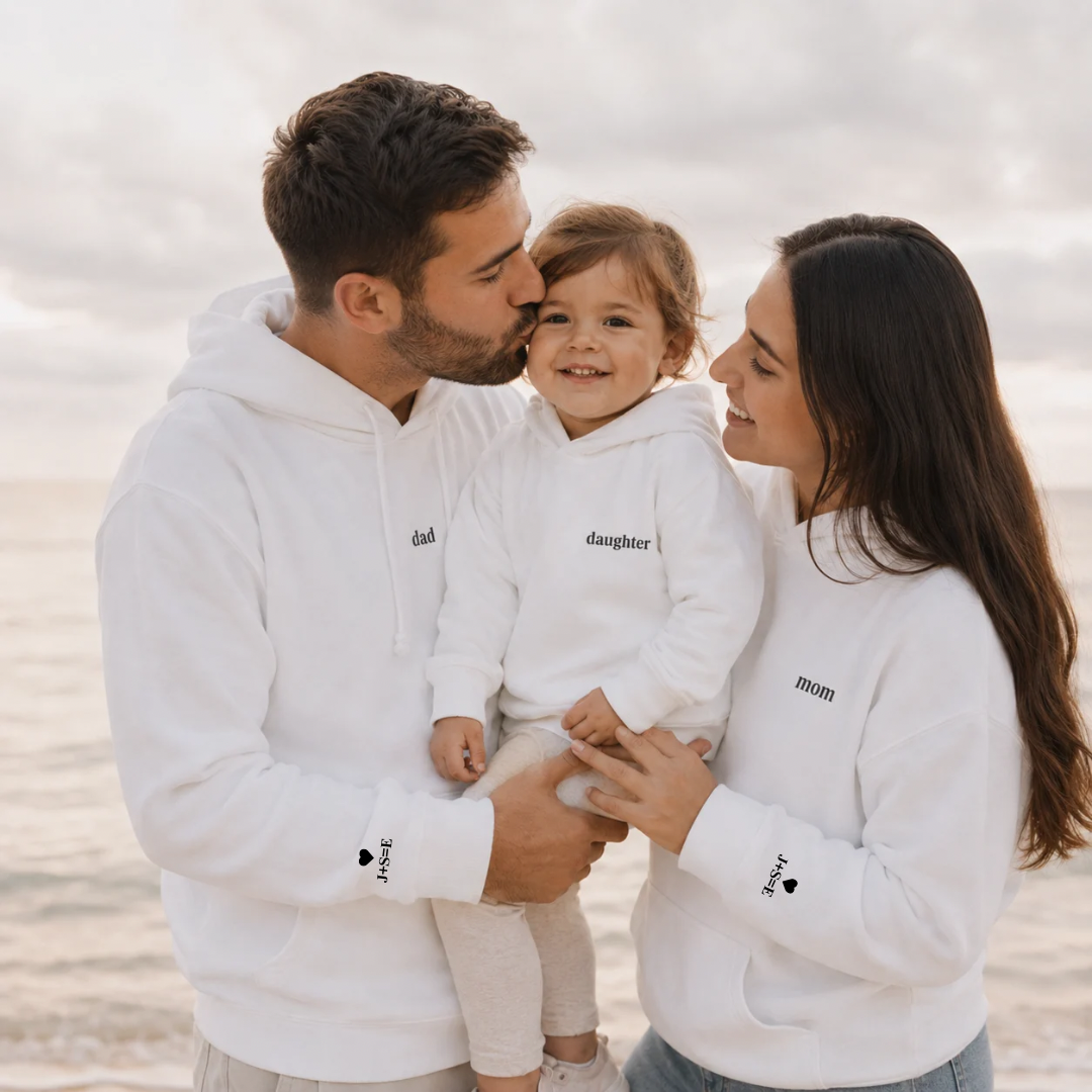 Custom Toddler Hoodie | Personalized Mini Name Kids Pullover | Matching Family Set |  Mom Dad Mini 2T-5T
