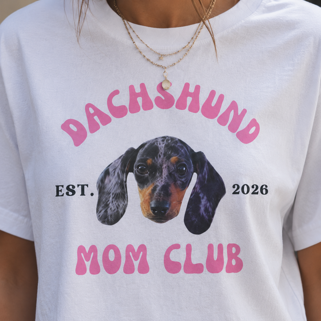 Dog Mom Club Crop Tee | Personalized Breed &  Est Year Shirt | Dog Lover Gift XS-2XL
