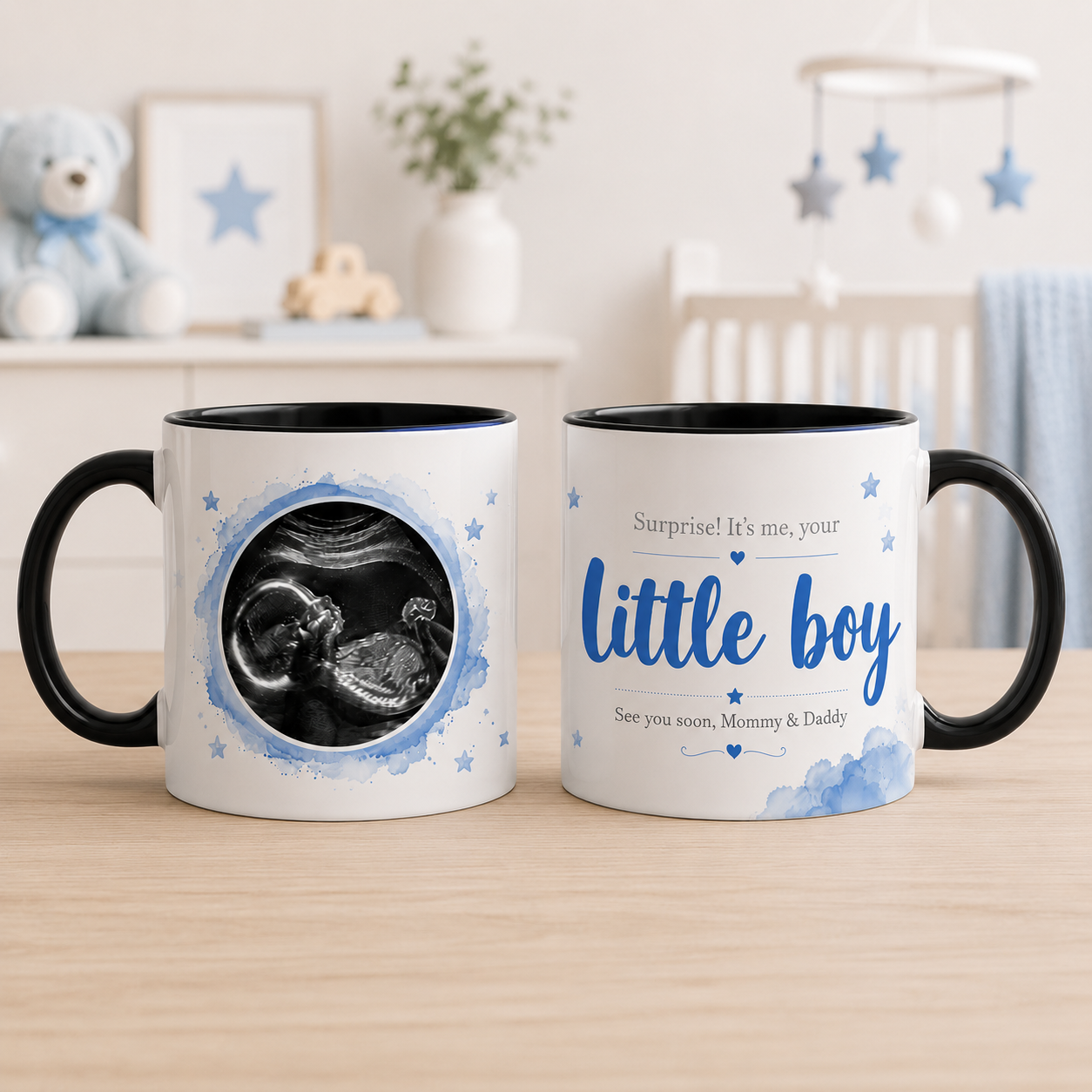 Gender Reveal Magic Mug | Personalized Ultrasound Baby Reveal Coffee Mug |  It's a Boy Girl Gift | Color Changing 11oz