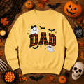 Halloween Plaid Dad Sweatshirt, Ghost & Bat Pullover Gift