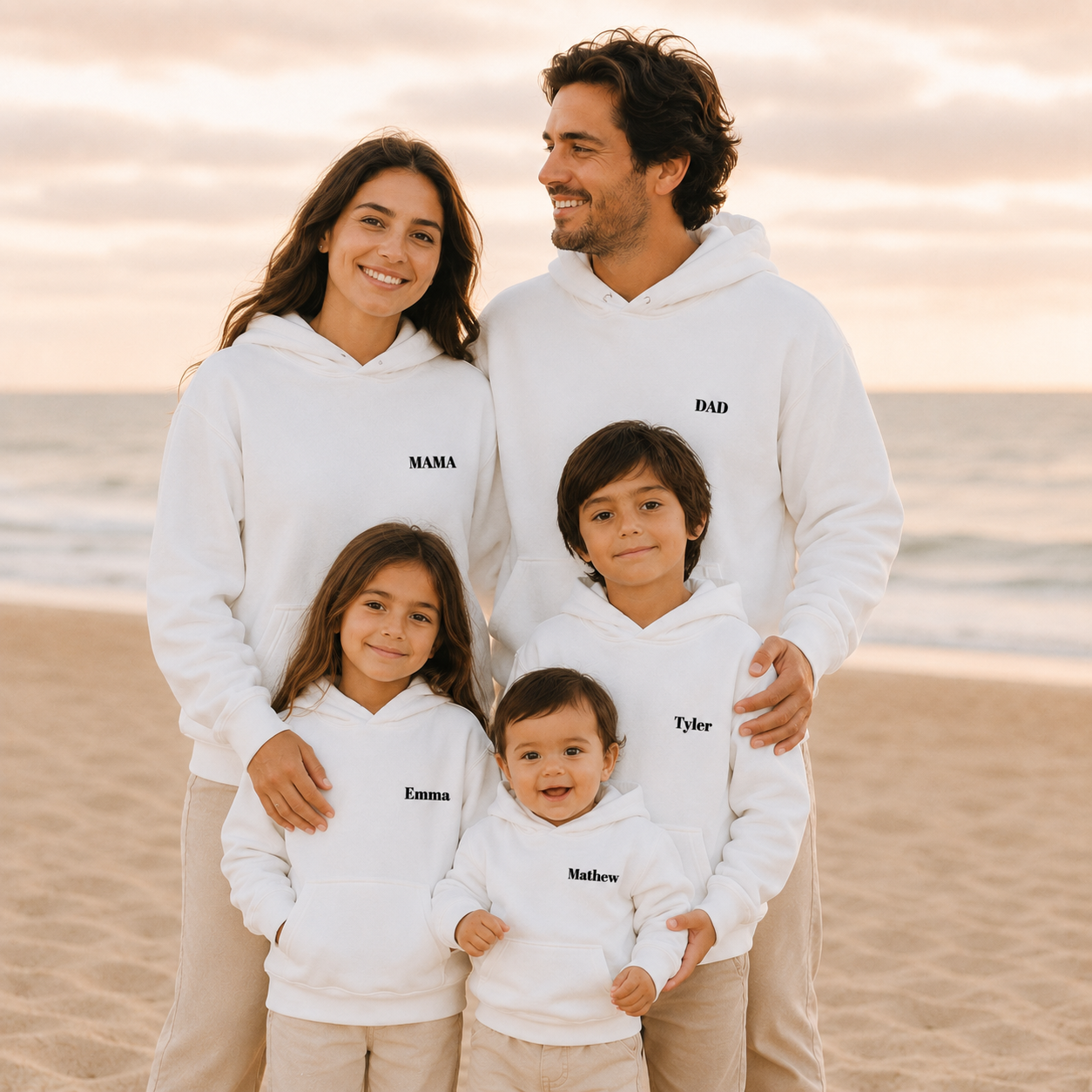 Custom Kids Embroidered Hoodie | Personalized Youth Sweatshirt | Matching Family Gift