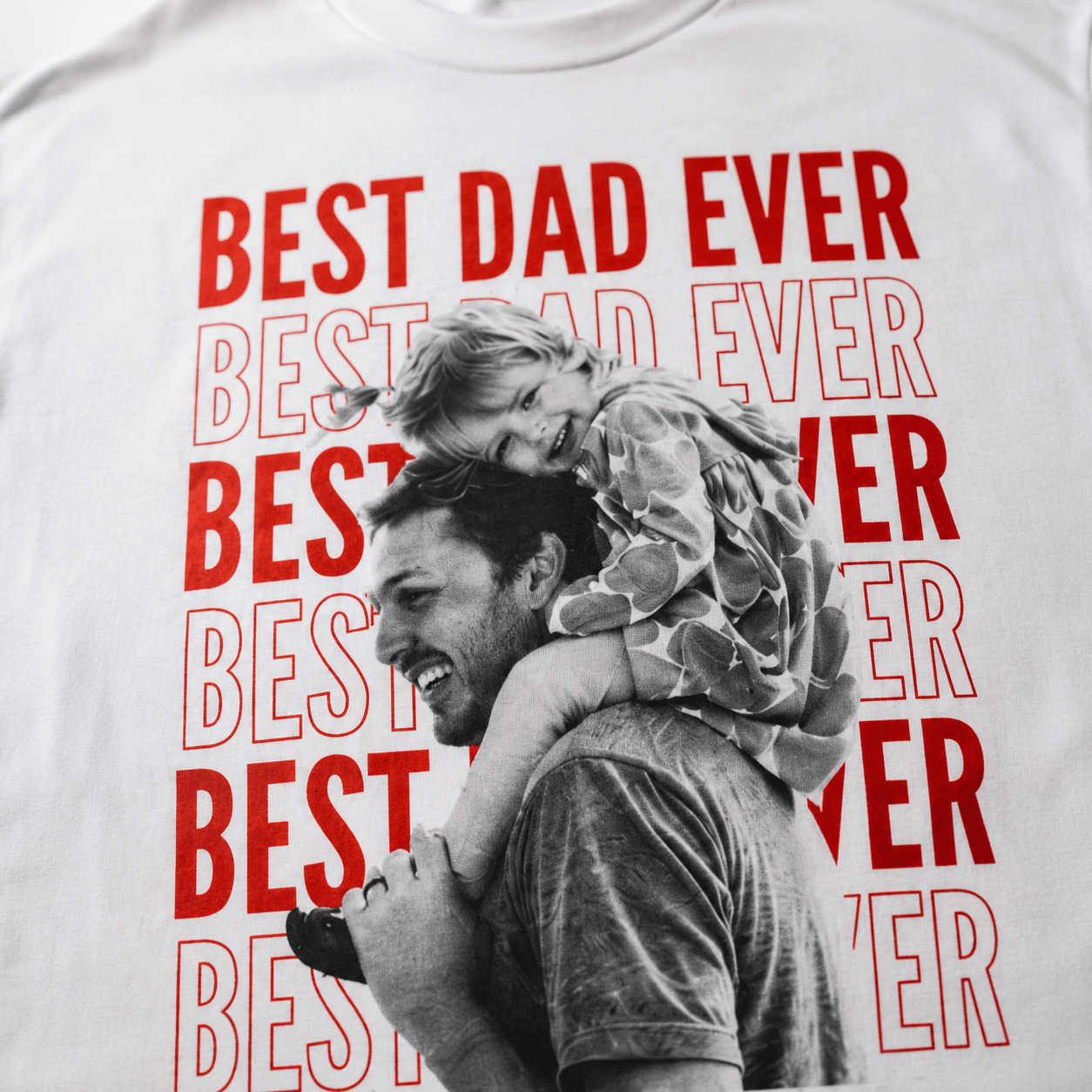 Best Dad Ever T-Shirt — Father & Child Photo Tee (Father's Day Gift) custom personalized gift - AURIA CUSTOM PRINTS