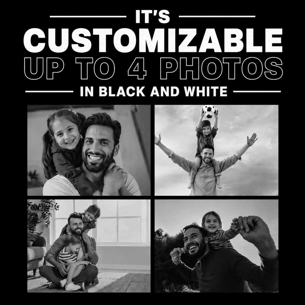 Best Dad Photo Shirt | Personalized Father Back Print Tee | Dad Gift From Kids | Custom Photo Dad S-3XL custom personalized gift - AURIA CUSTOM PRINTS