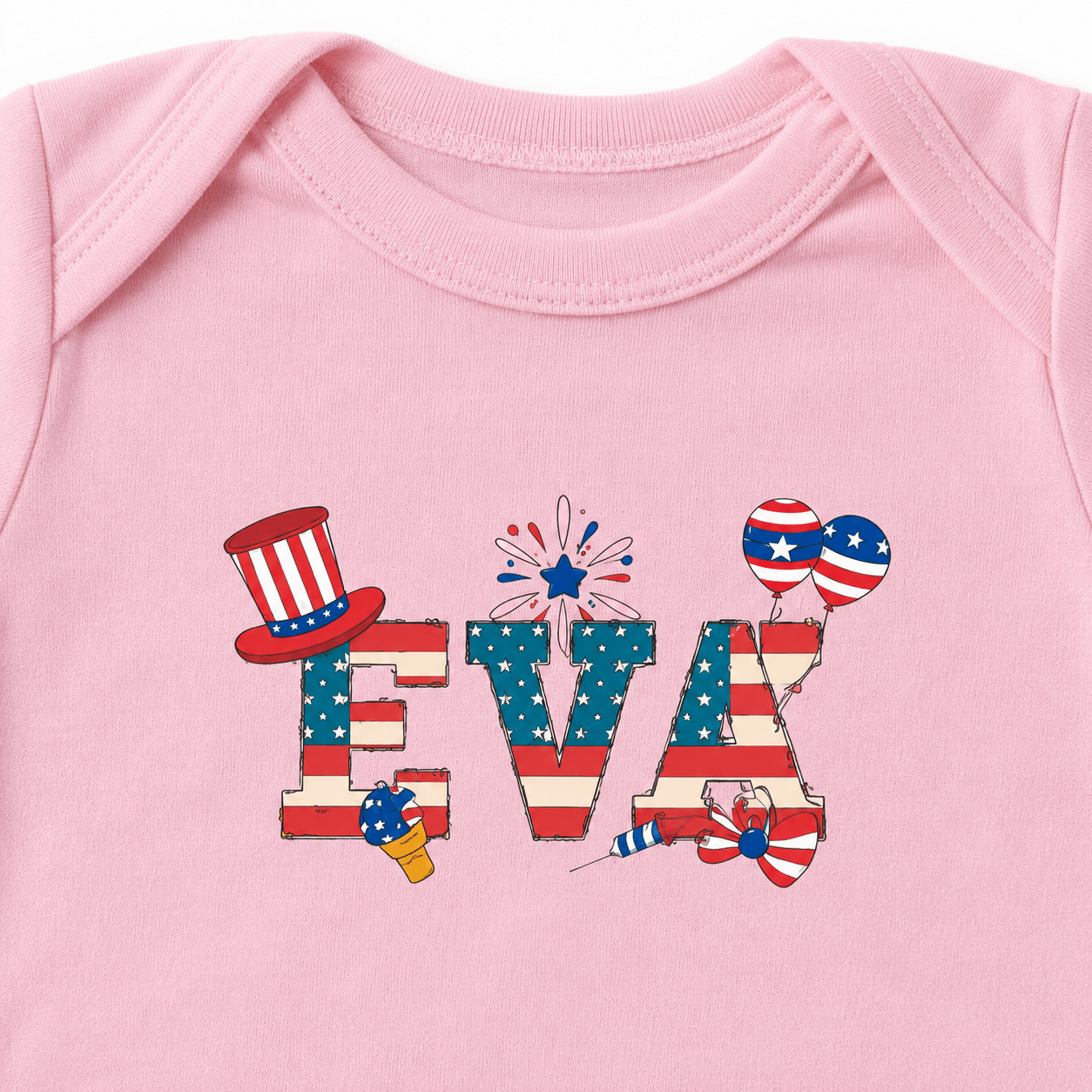 Custom 4th of July Baby Bodysuit | Personalized Name Baby Onesie | Patriotic Infant Outfit | USA Baby Gift 0-24M custom personalized gift - AURIA CUSTOM PRINTS